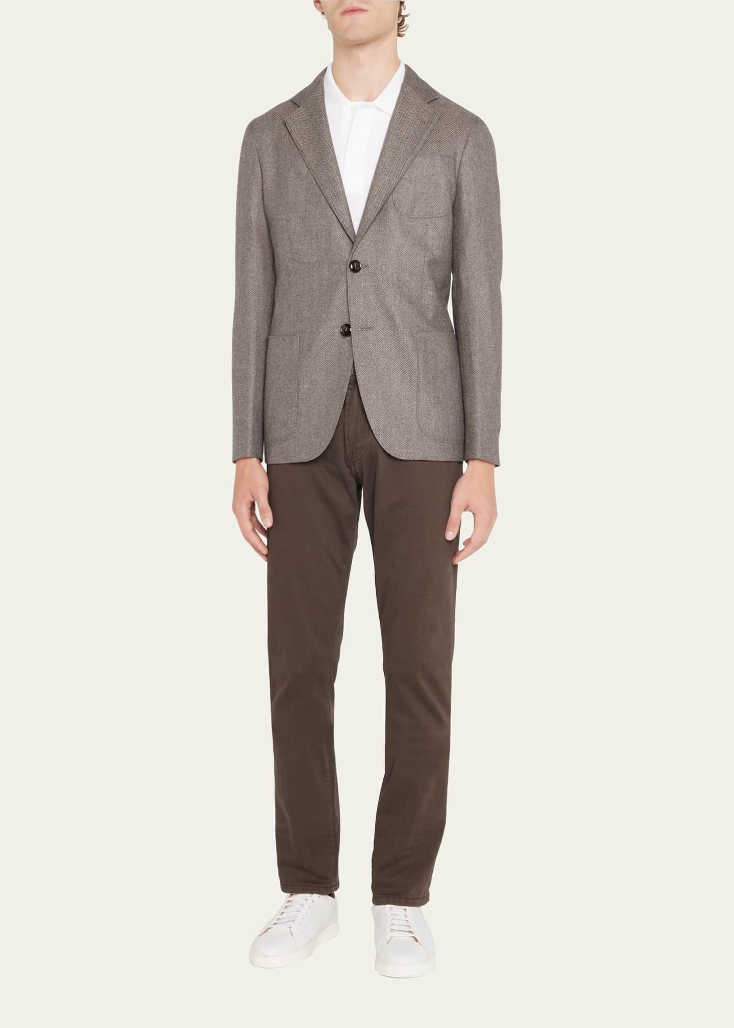 Armani Men's CashmereSilk Herringbone Sport Coat Bergdorf