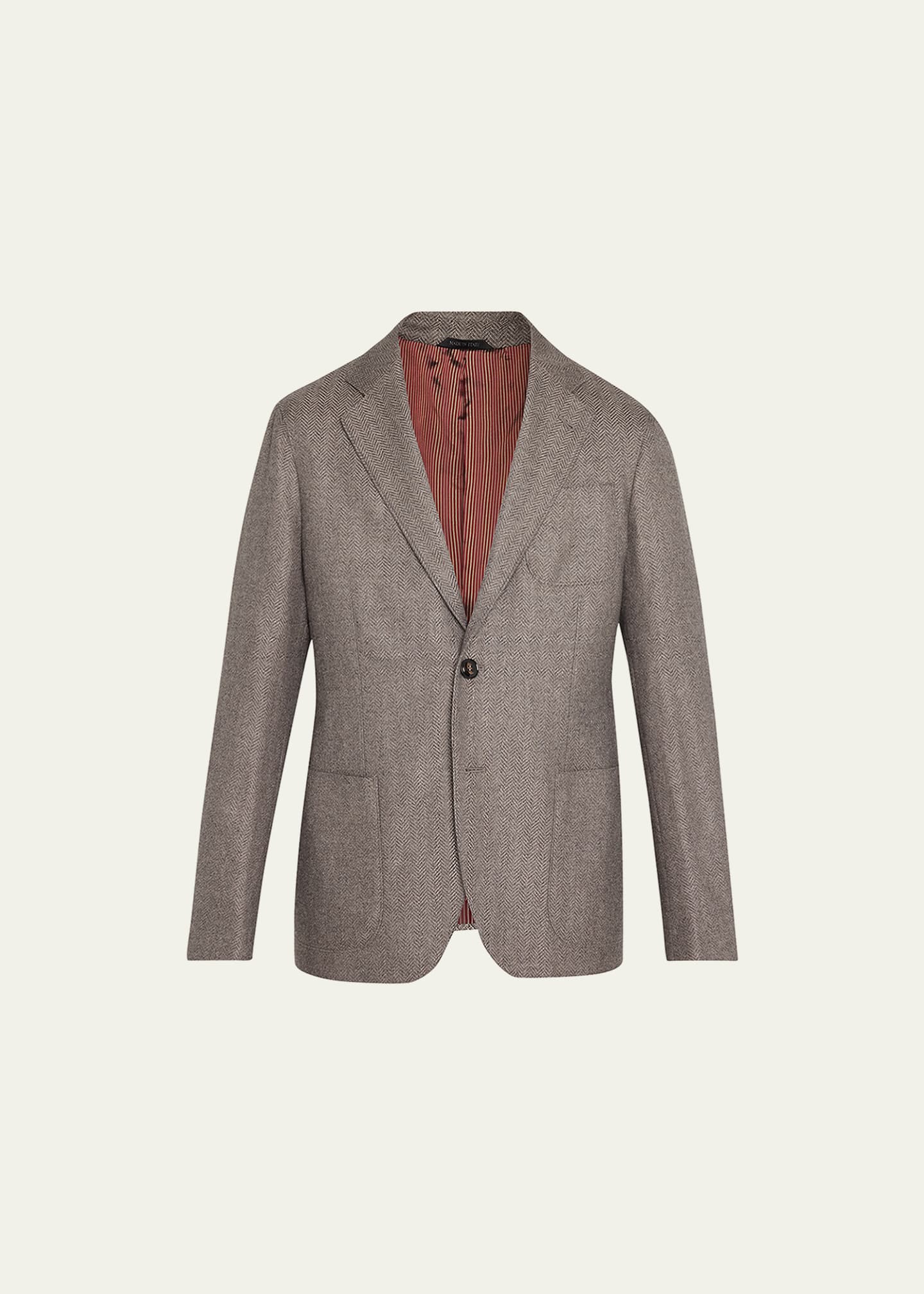 Armani Men's CashmereSilk Herringbone Sport Coat Bergdorf