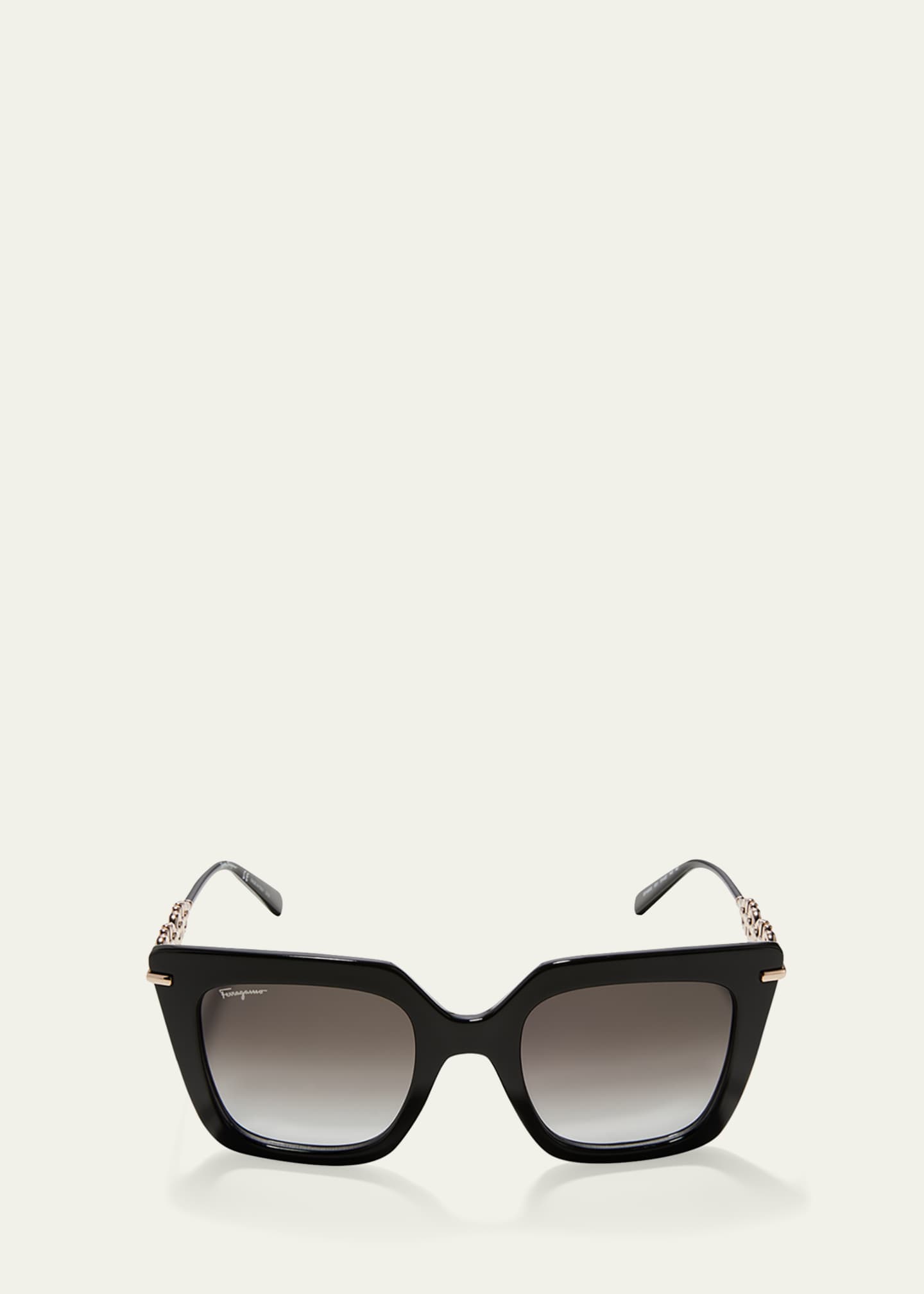 Square acetate hotsell and metal sunglasses
