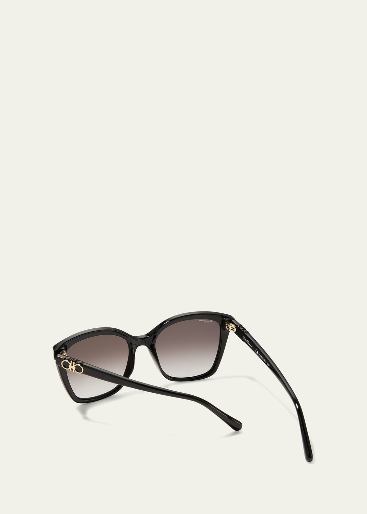Ferragamo Gancini Square Injection Plastic Sunglasses