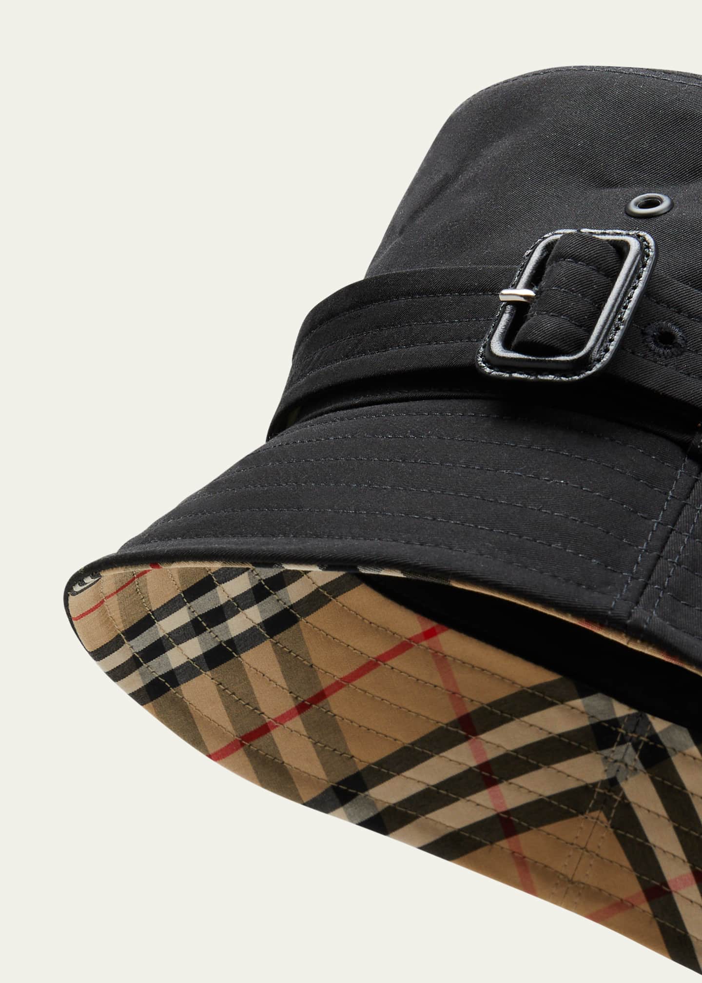 Burberry Gabardine Buckle Cotton Bucket Hat Bergdorf Goodman