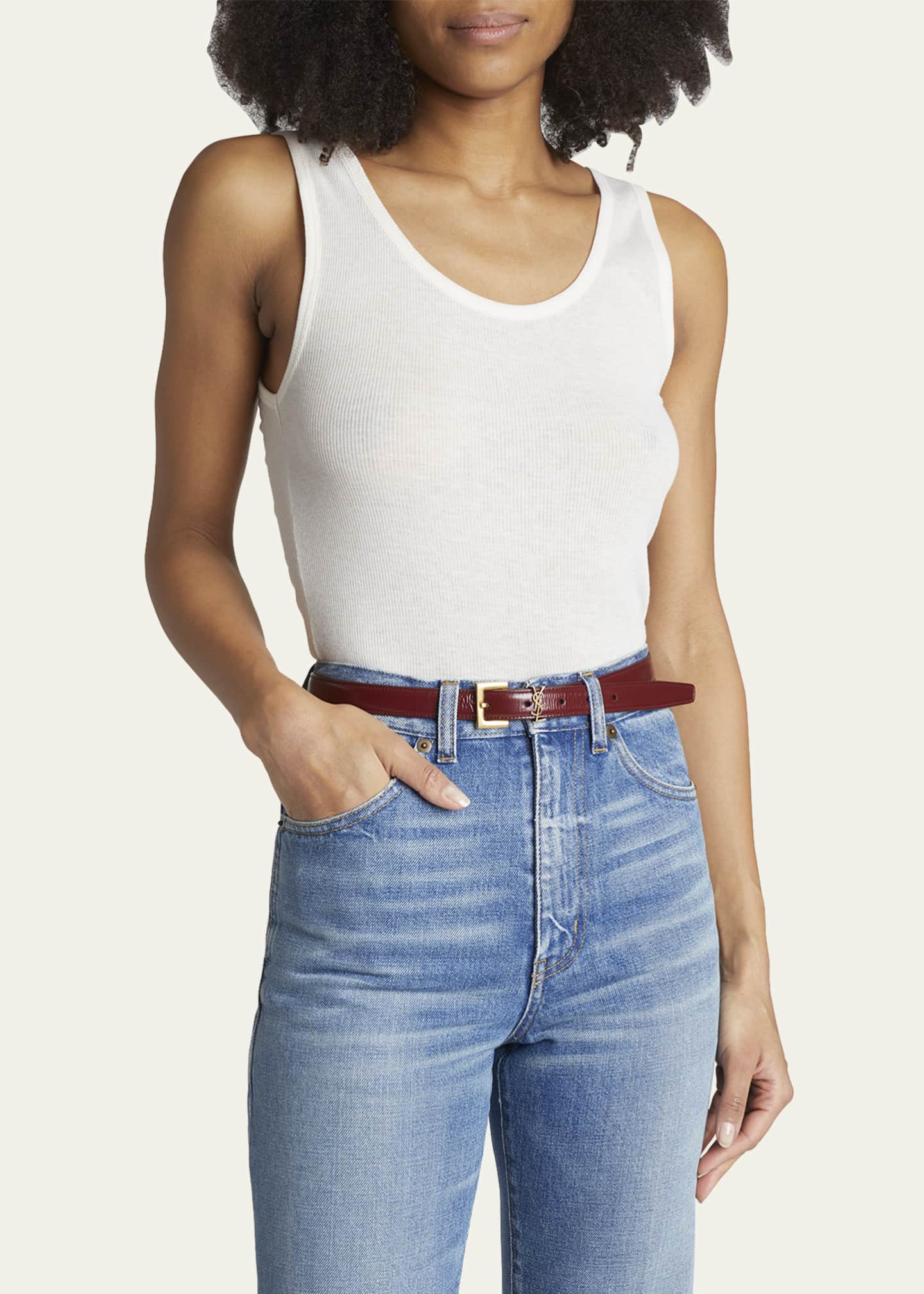Ysl skinny belt cheap