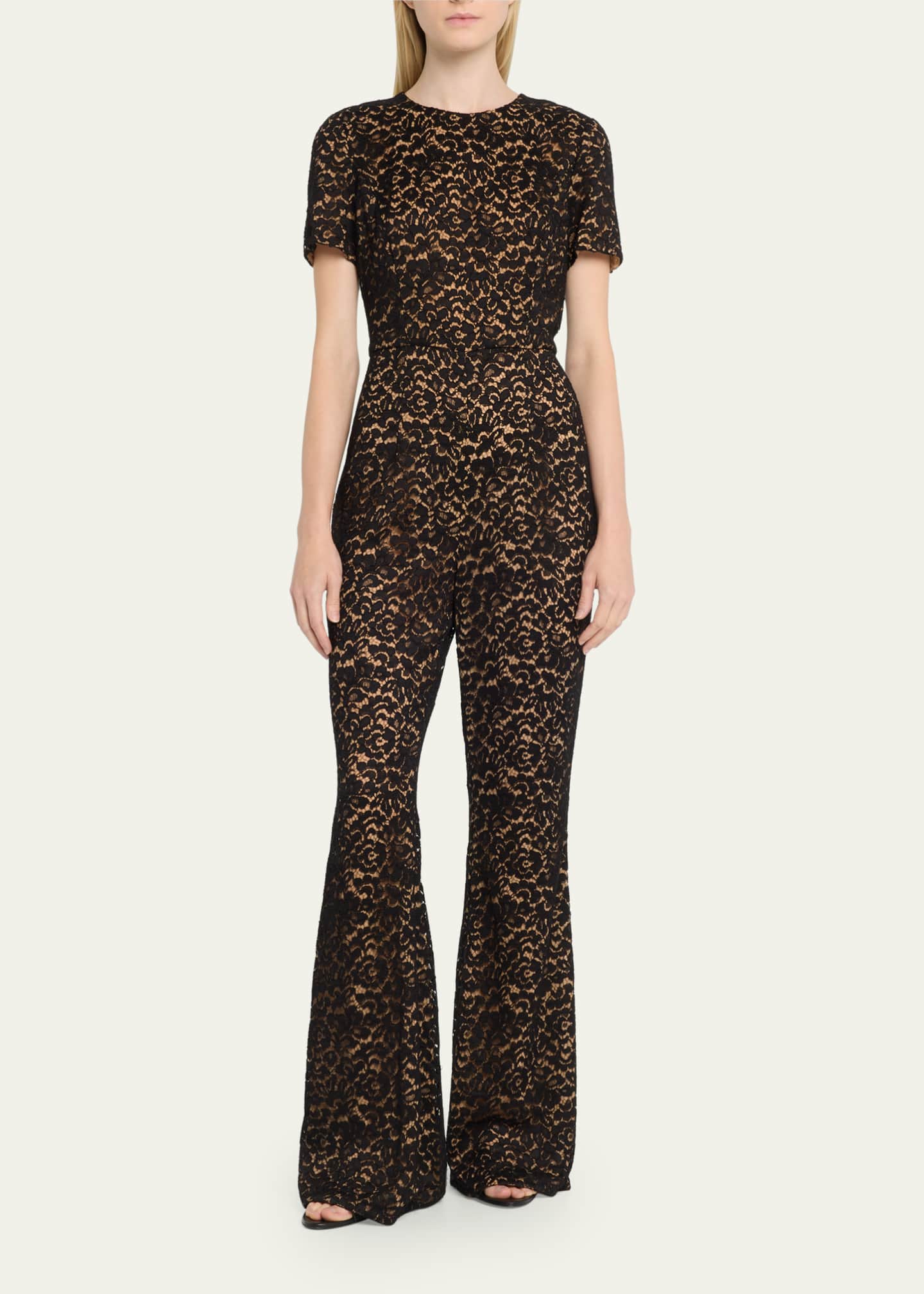 Michael Kors Collection Floral Lace FlaredLeg Jumpsuit Bergdorf Goodman