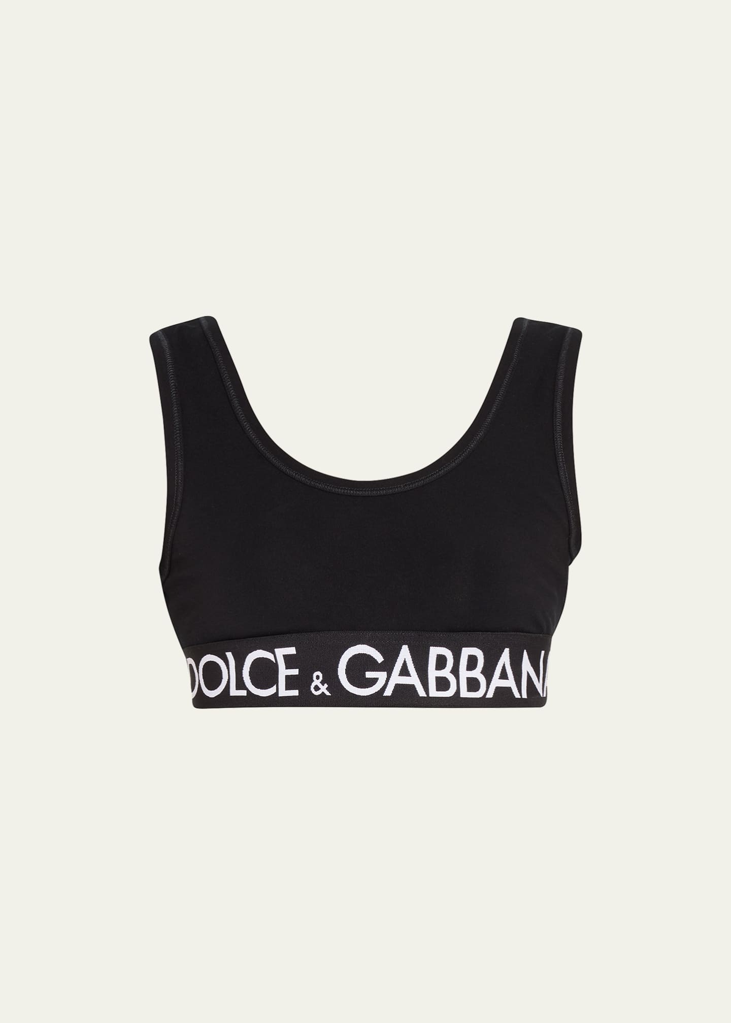Dolce&Gabbana Branded Elastic Sports Bra - Bergdorf Goodman