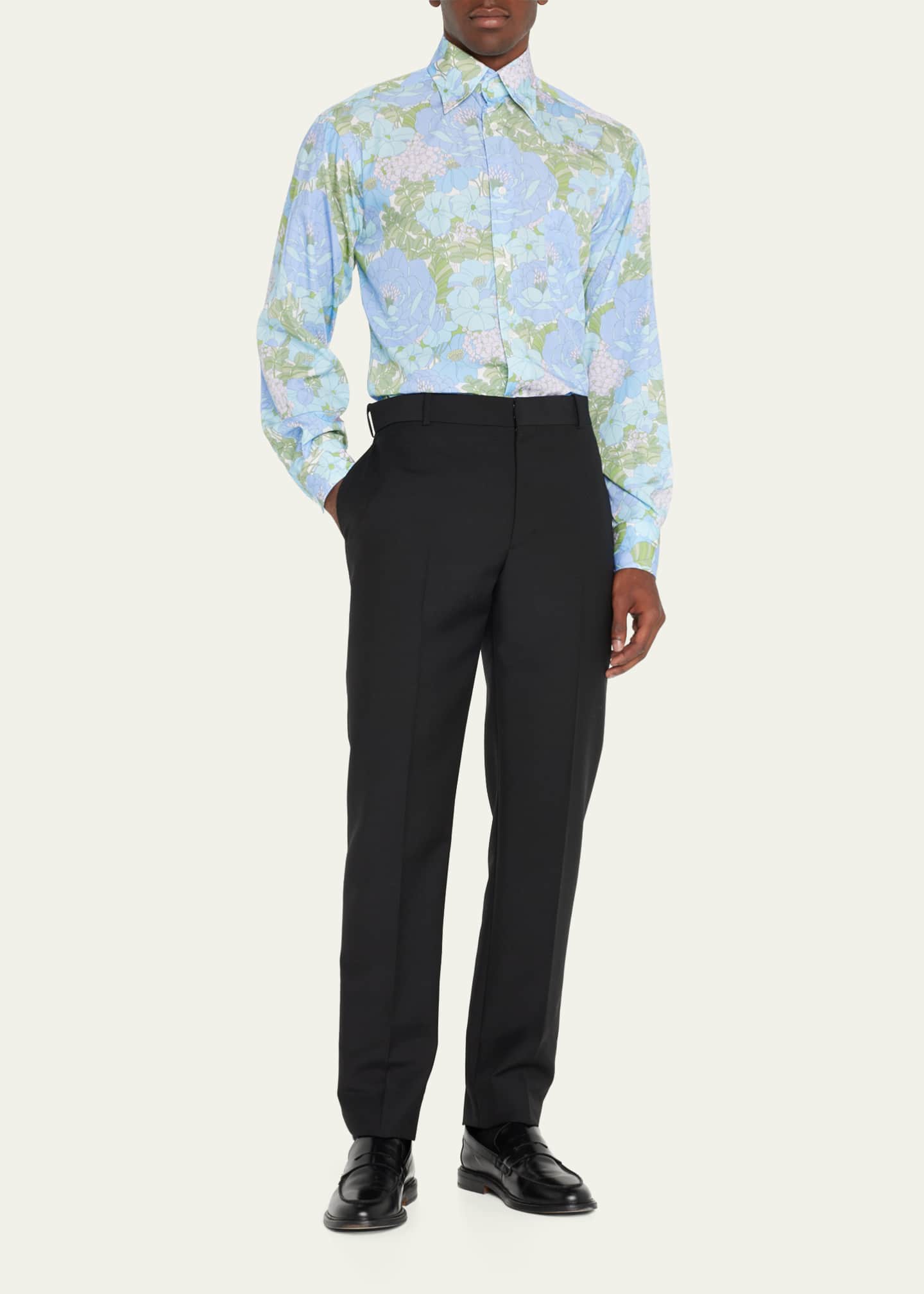 TOM FORD Men's FloralPrint Dress Shirt Bergdorf Goodman