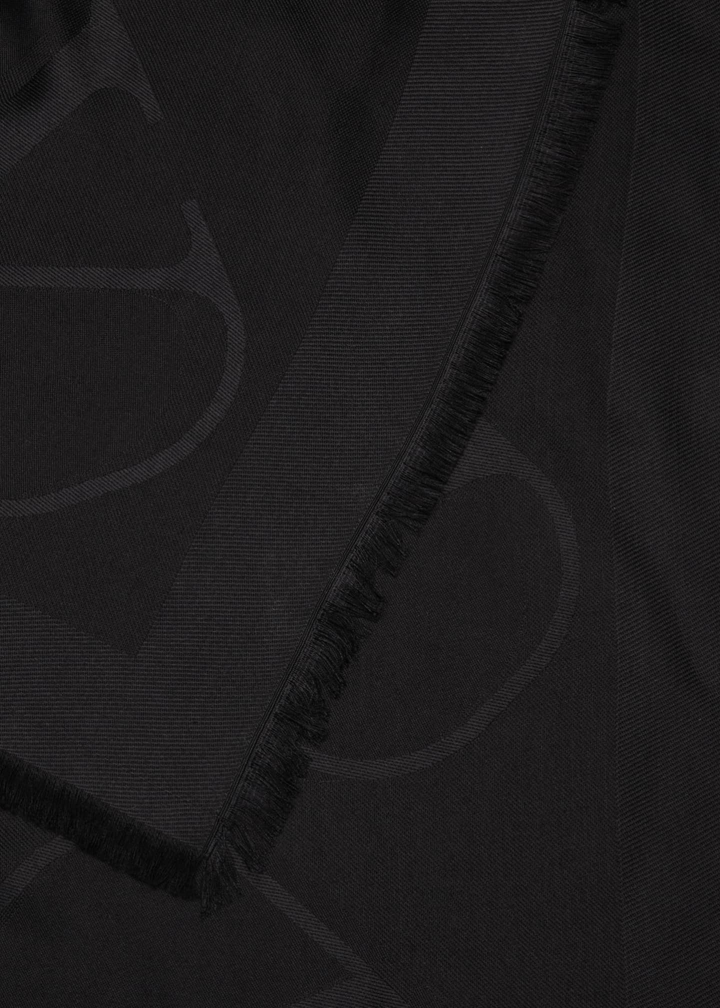 Valentino Garavani Black Silk Scarf