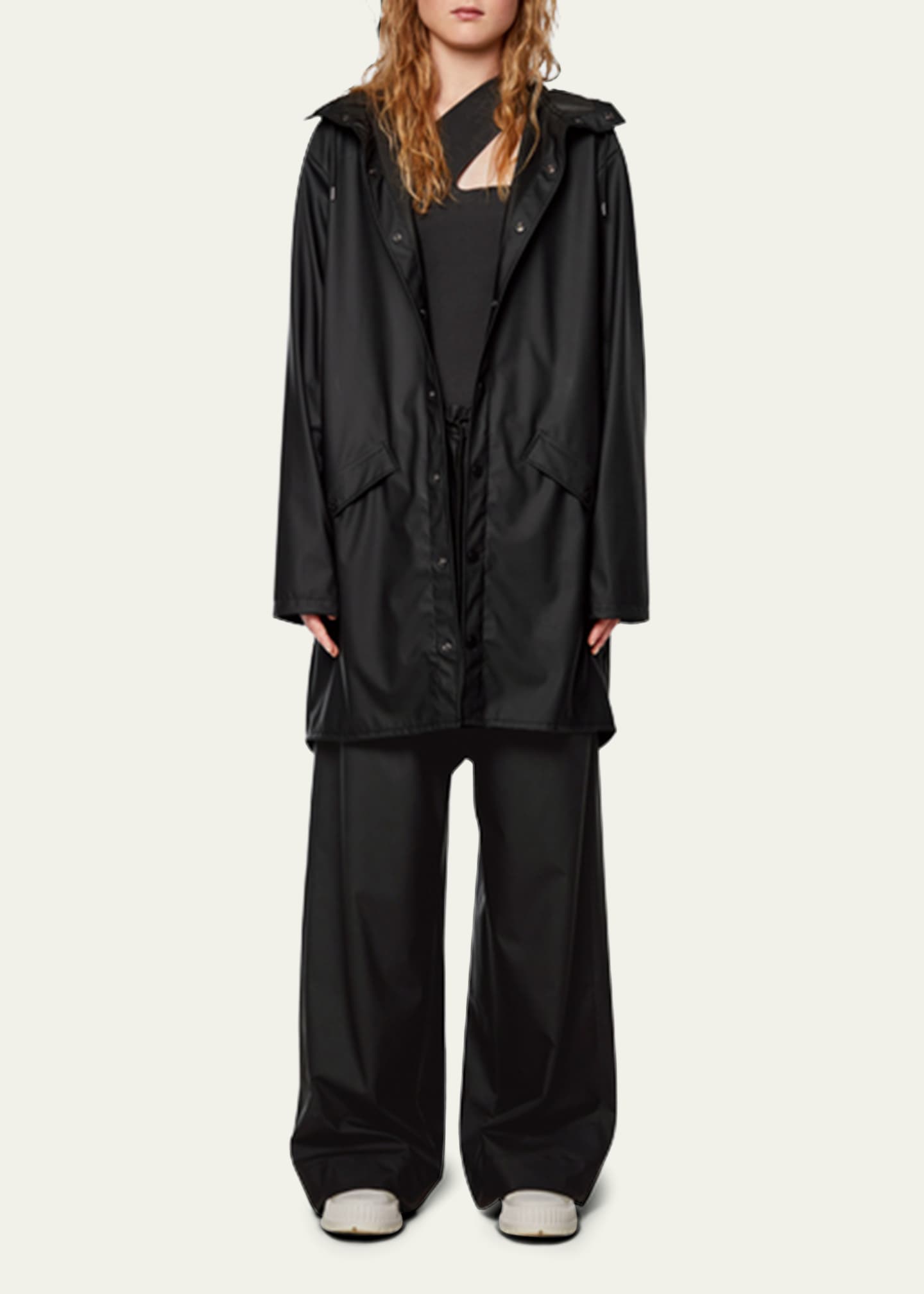 Rains Long Snap-Front Jacket Image 2 of 4