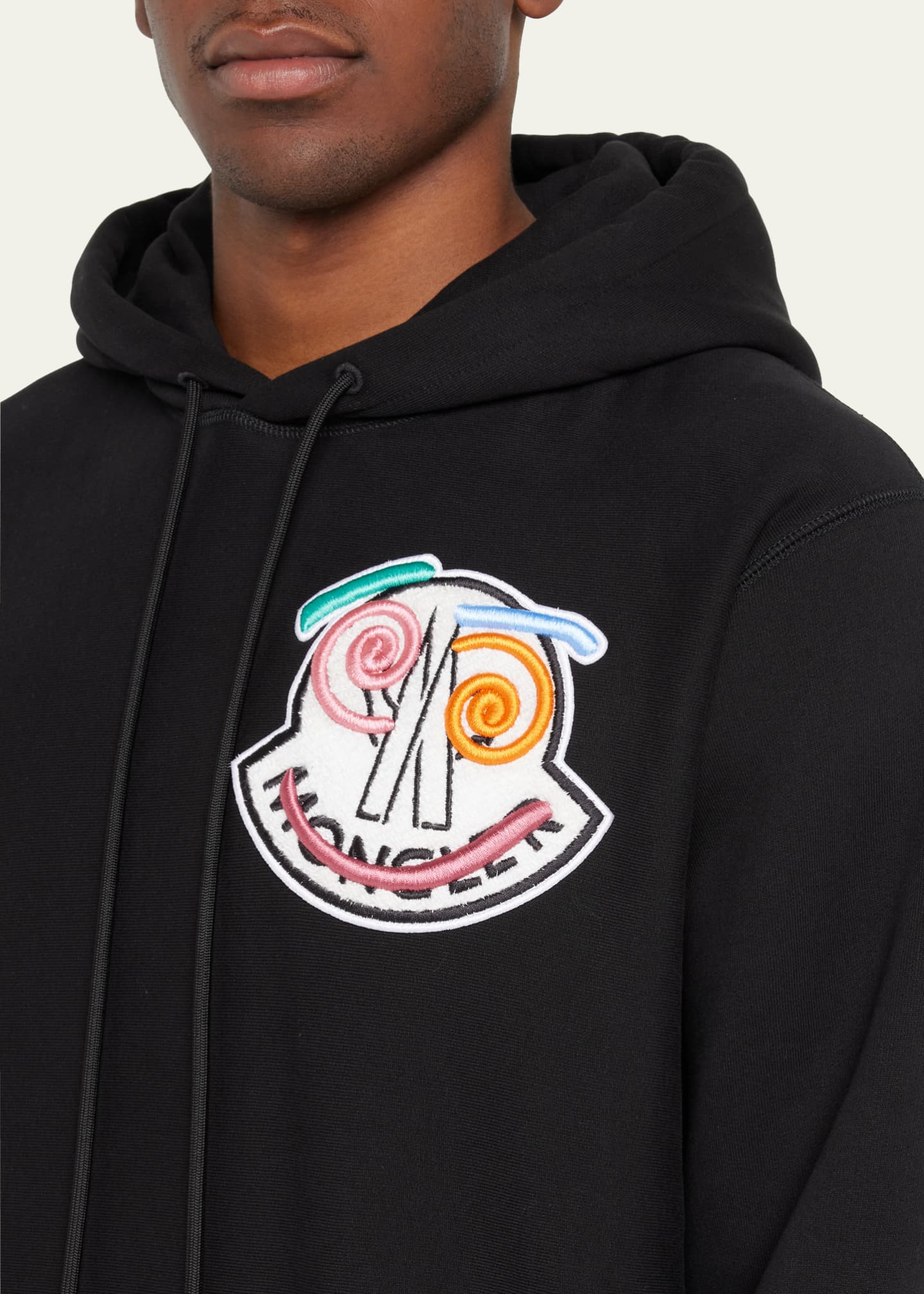 Moncler logo patch hotsell hoodie