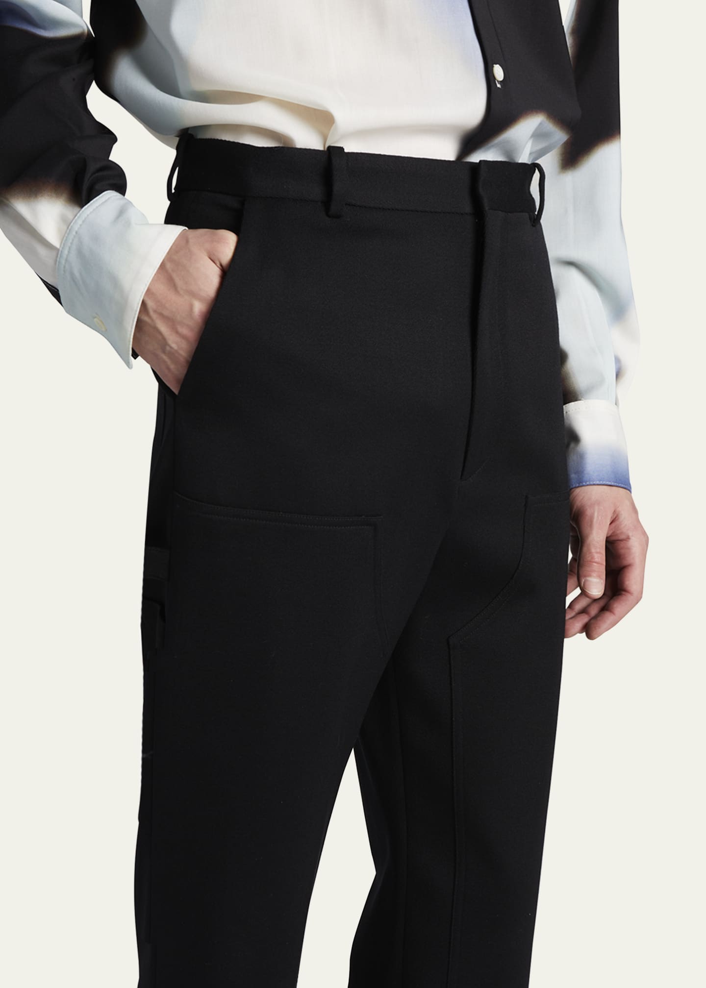 Loewe Men s Cropped Workwear Trousers Bergdorf Goodman