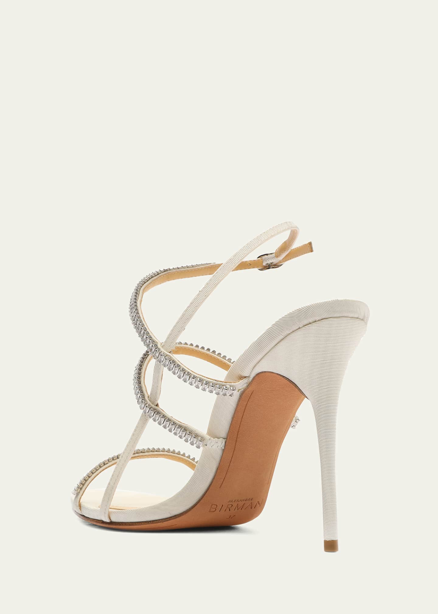 Alexandre Birman Sally Crystal Strappy Stiletto Sandals Bergdorf