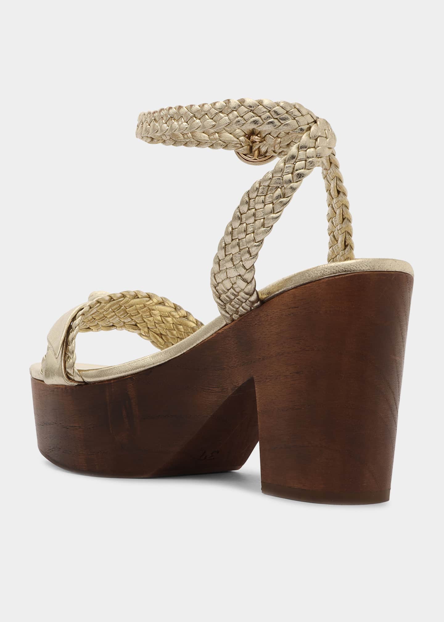 Alexandre Birman Clarita Woven Leather Bow Clog Sandals - Bergdorf Goodman