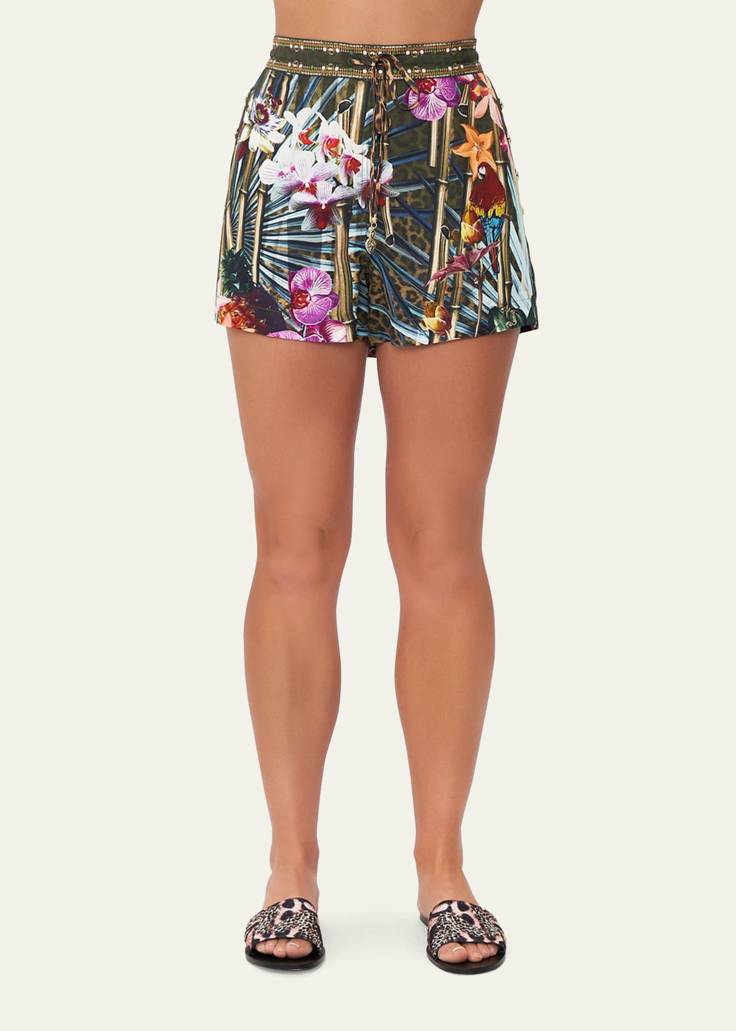 Camilla Utility HighWaist Silk Shorts Bergdorf Goodman