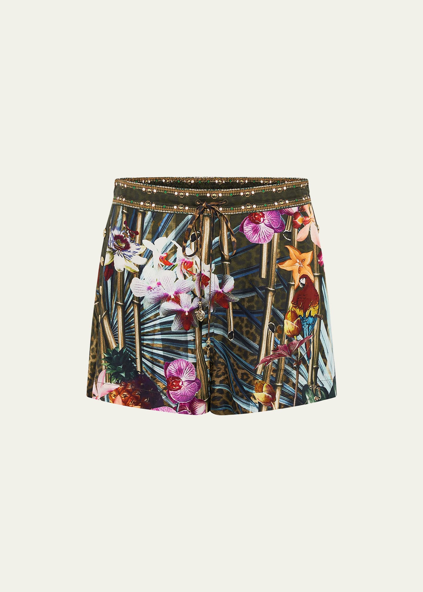 Camilla Utility HighWaist Silk Shorts Bergdorf Goodman