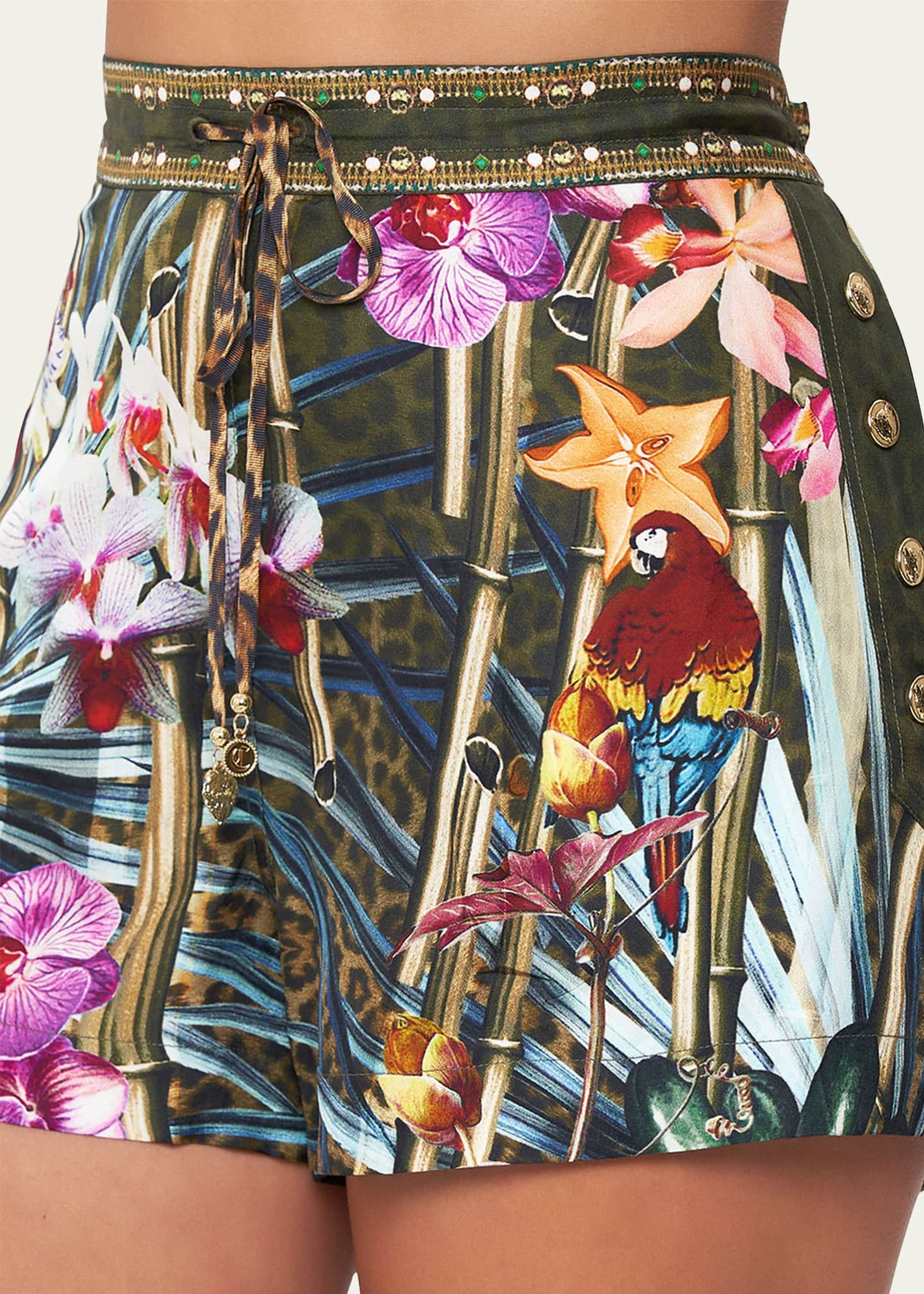 Camilla Utility HighWaist Silk Shorts Bergdorf Goodman