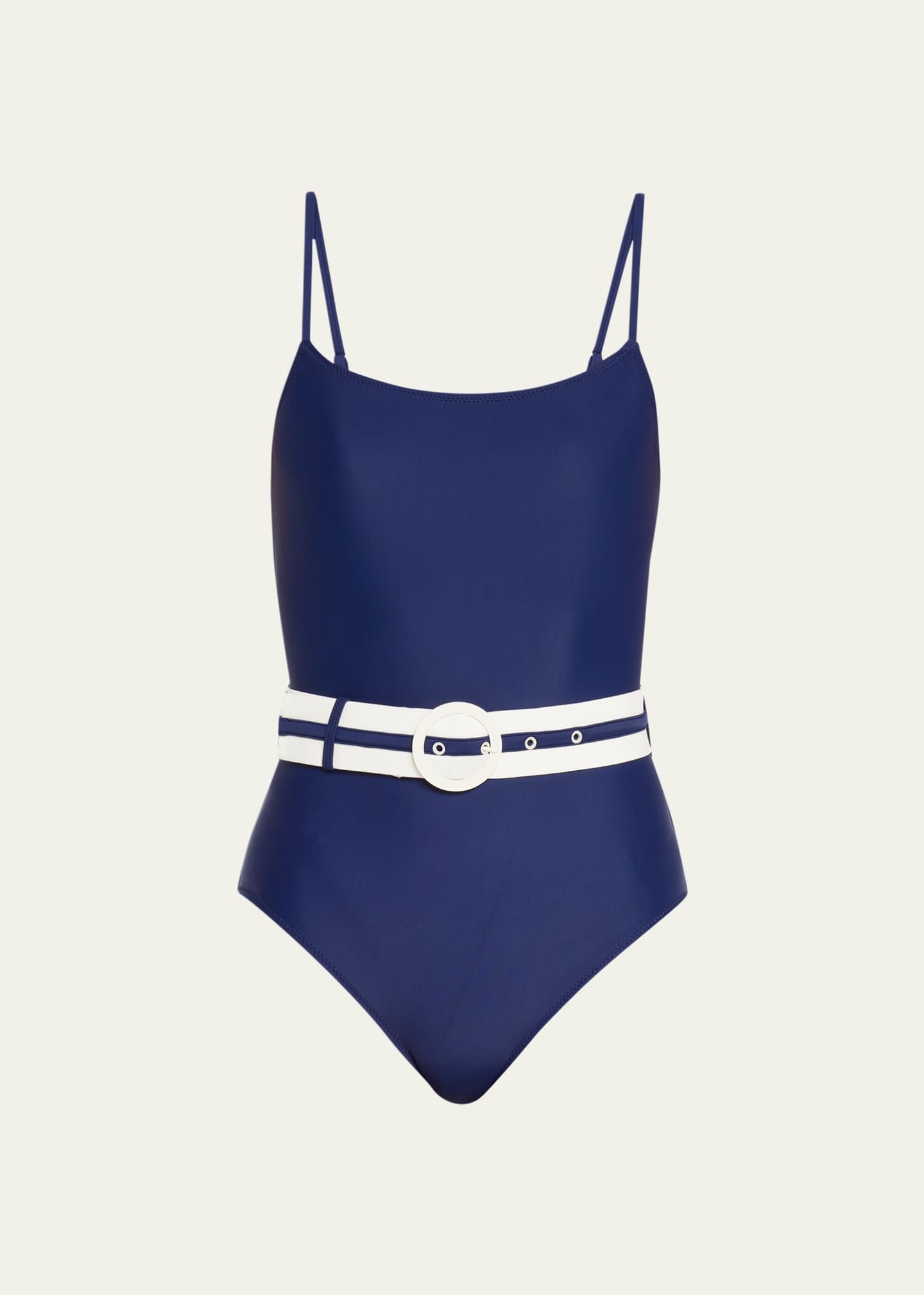 Nina belted hot sale one piece swimsuit