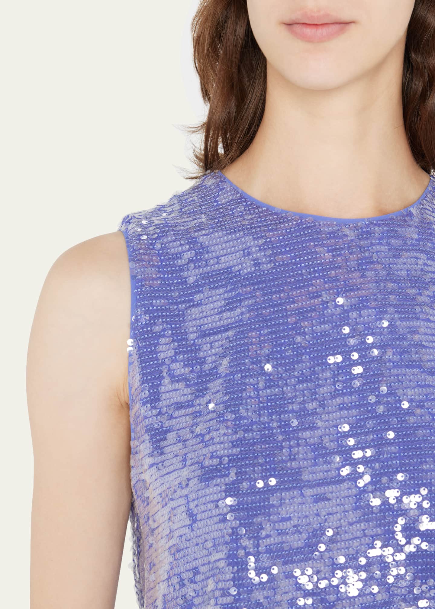 LAPOINTE Sequin Embroidered Crop Top - Bergdorf Goodman