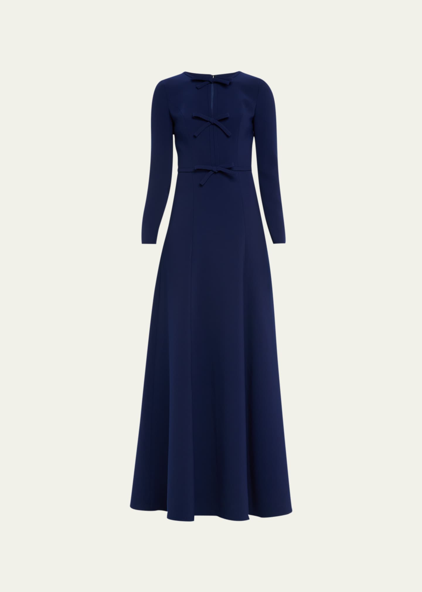 ワンピース Carolina Herrera Long bow dress Bow-Detailed Silk Chiffon Long Dress pink - CH Carolina
