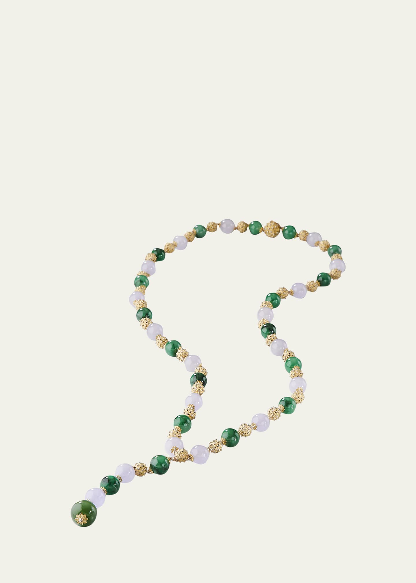 Buccellati One-of-a-Kind Ombelicali 18K Gold and Jade Necklace Image 2 of 2
