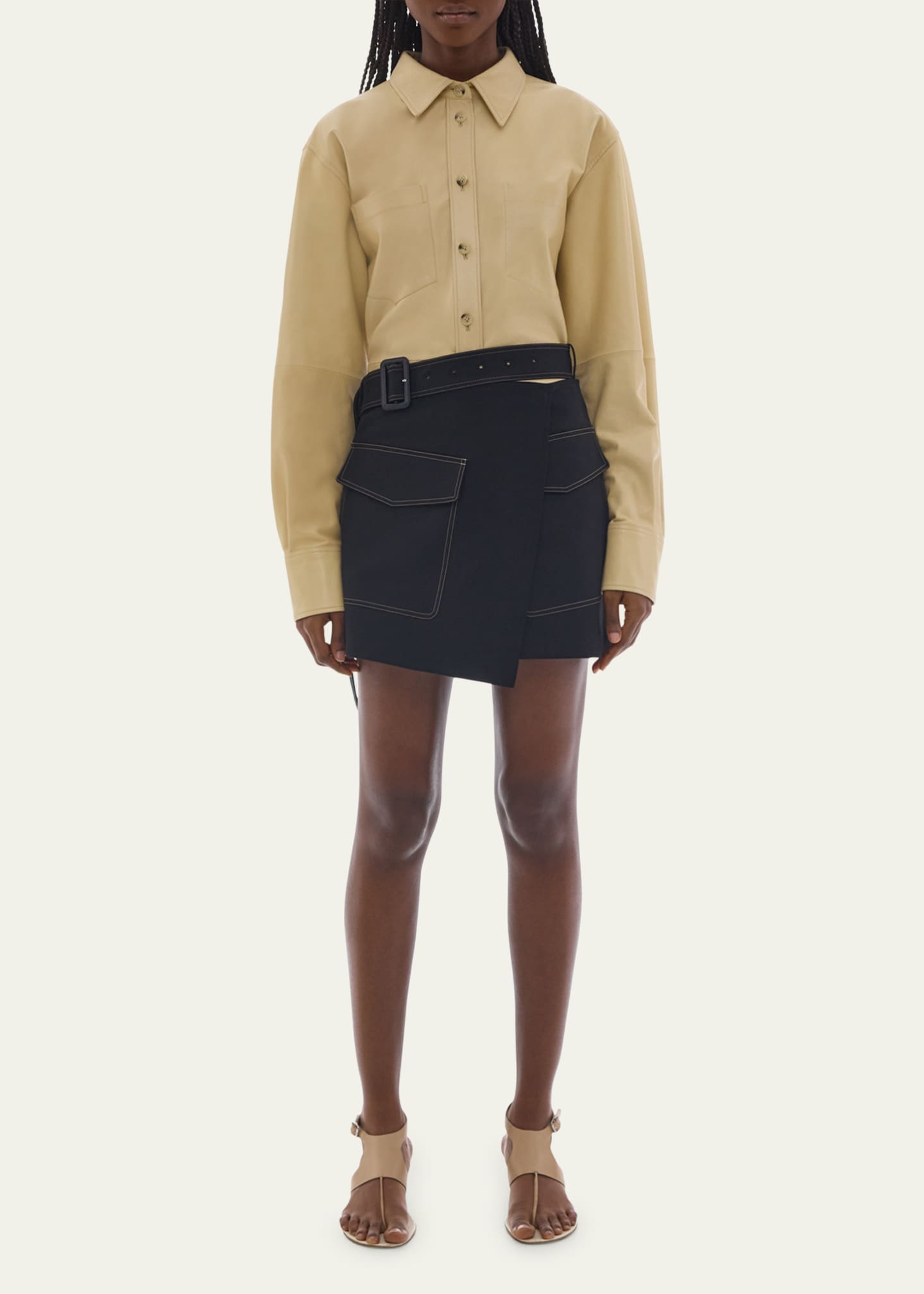 Helmut Lang Asymmetric Mini Trench Skirt - Bergdorf Goodman