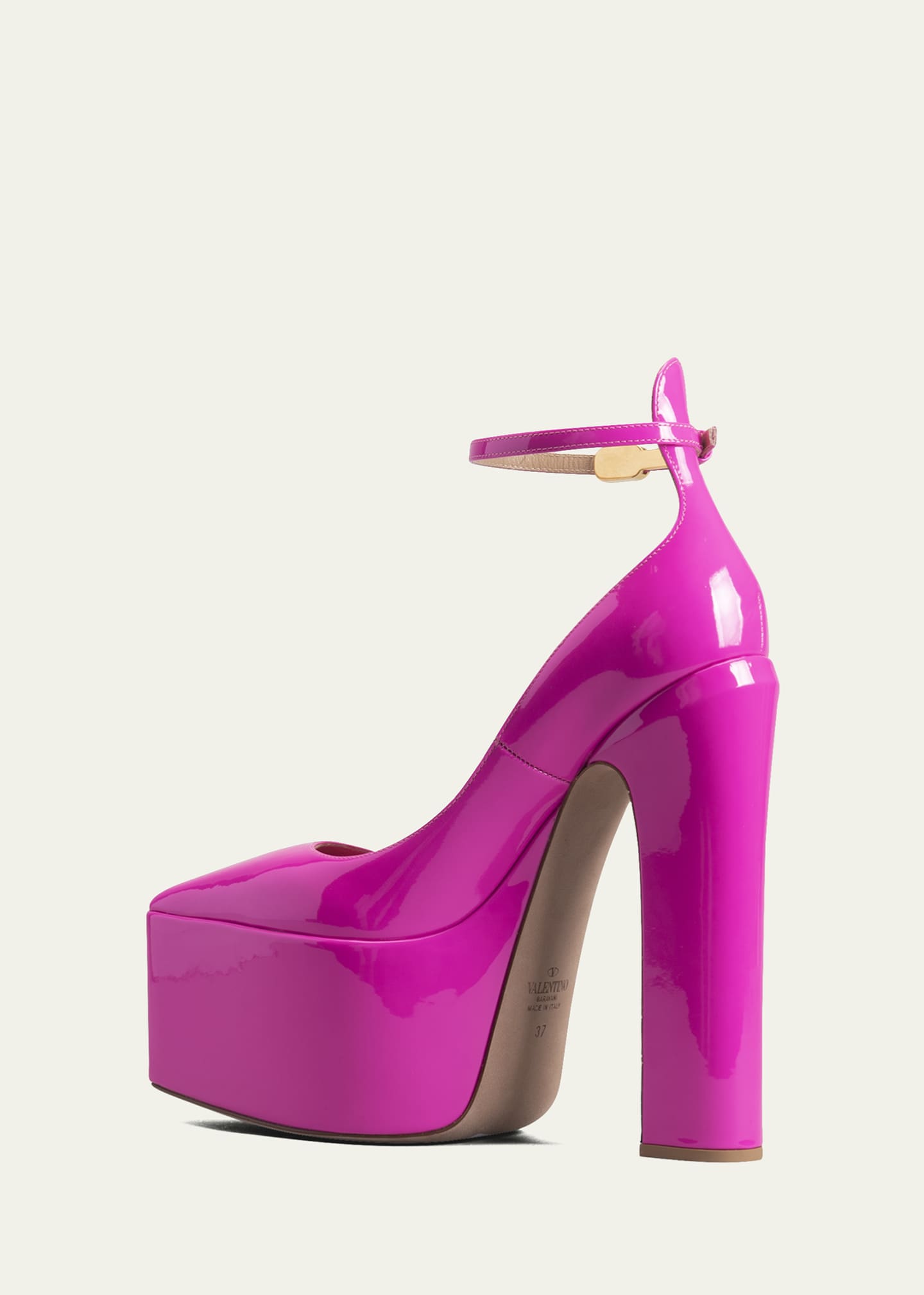 Valentino Garavani Tango Patent Ankle-Strap Platform Pumps - Bergdorf ...