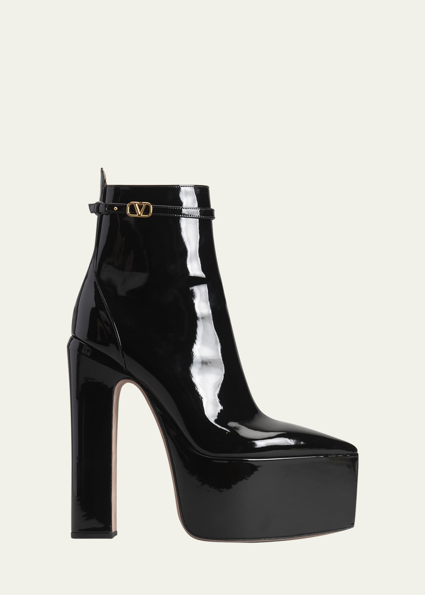 Tan platform store booties