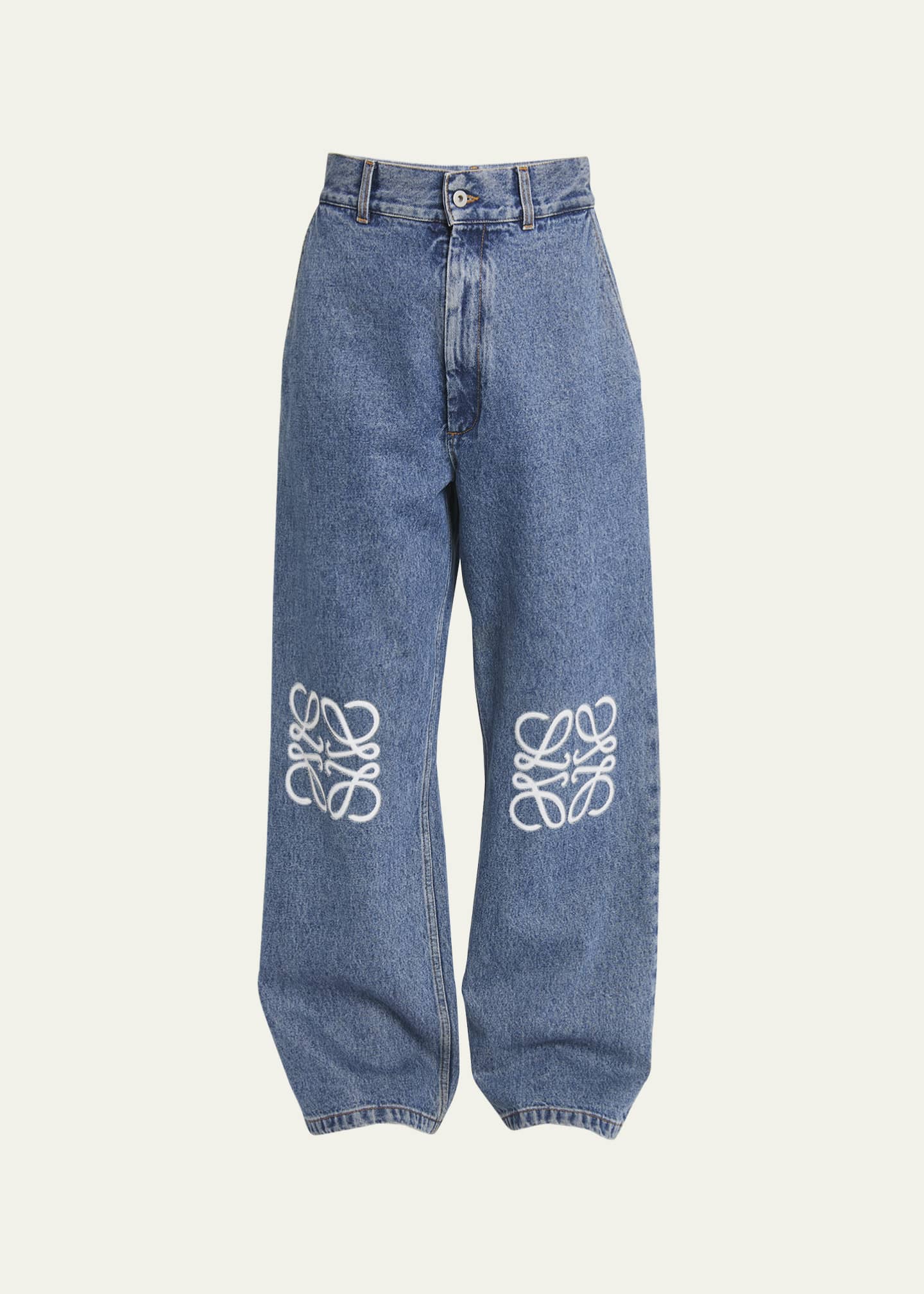 Long baggy jeans in blue bay denim, Saint Laurent