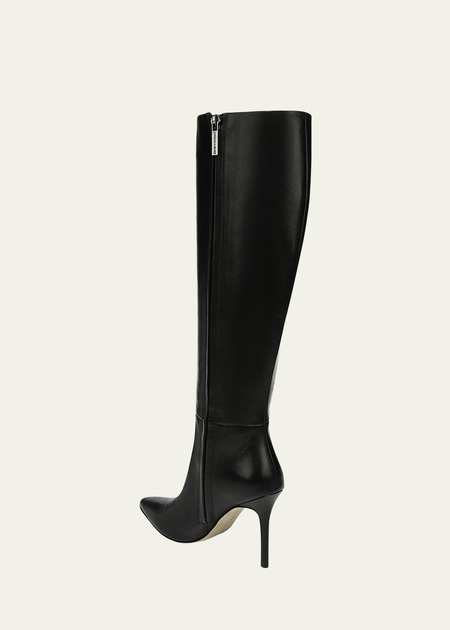 Veronica Beard Lisa Leather Stiletto Boots Image 4 of 5
