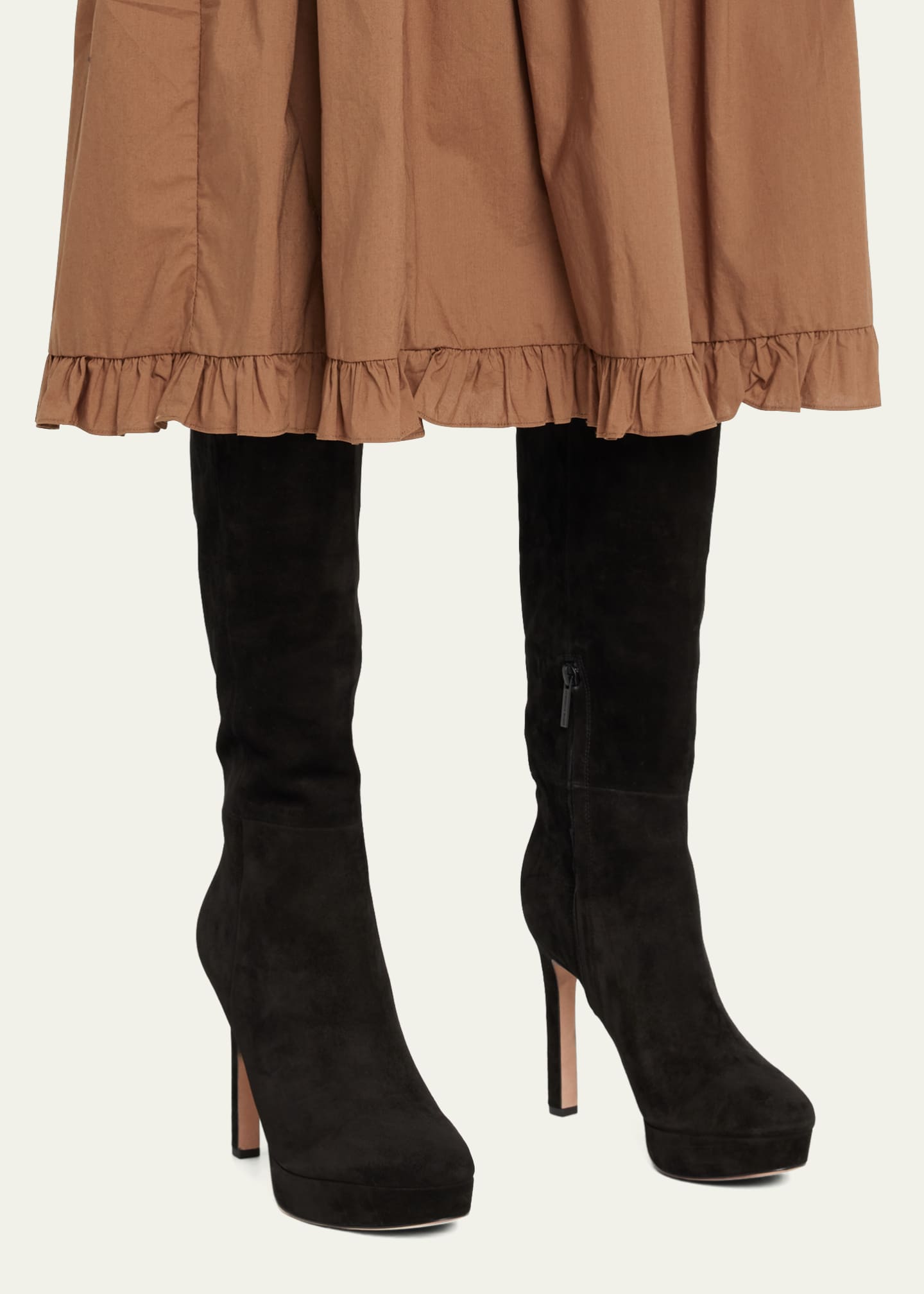 Veronica Beard Dali Suede Platform Boots - Bergdorf Goodman