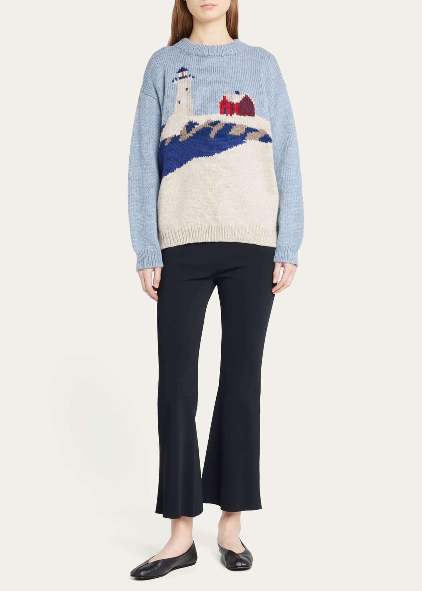Bode Highland Lighthouse Intarsia Wool Sweater - Bergdorf Goodman