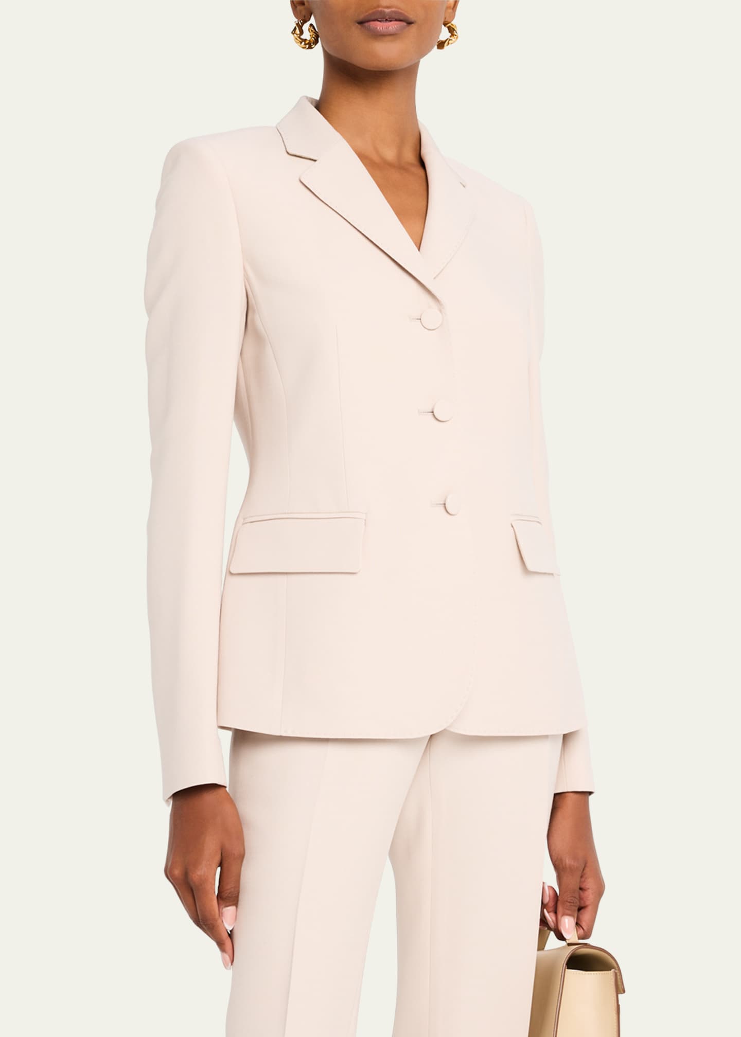 Lafayette 148 New York Three-Button Pickstitch Academy Blazer Image 4 of 5