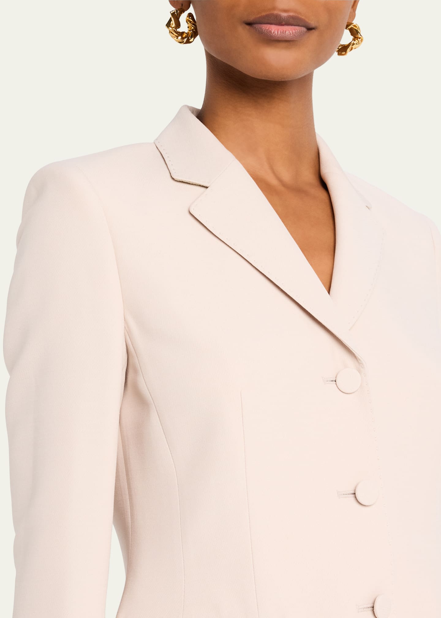 Lafayette 148 New York Three-Button Pickstitch Academy Blazer Image 5 of 5