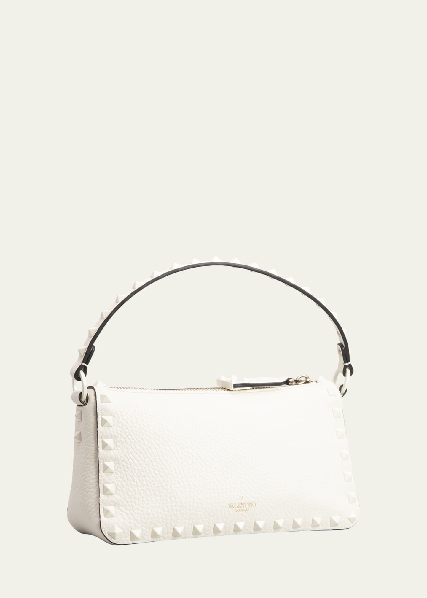 Valentino Garavani Rockstud Small Flat Leather Shoulder Bag Bergdorf