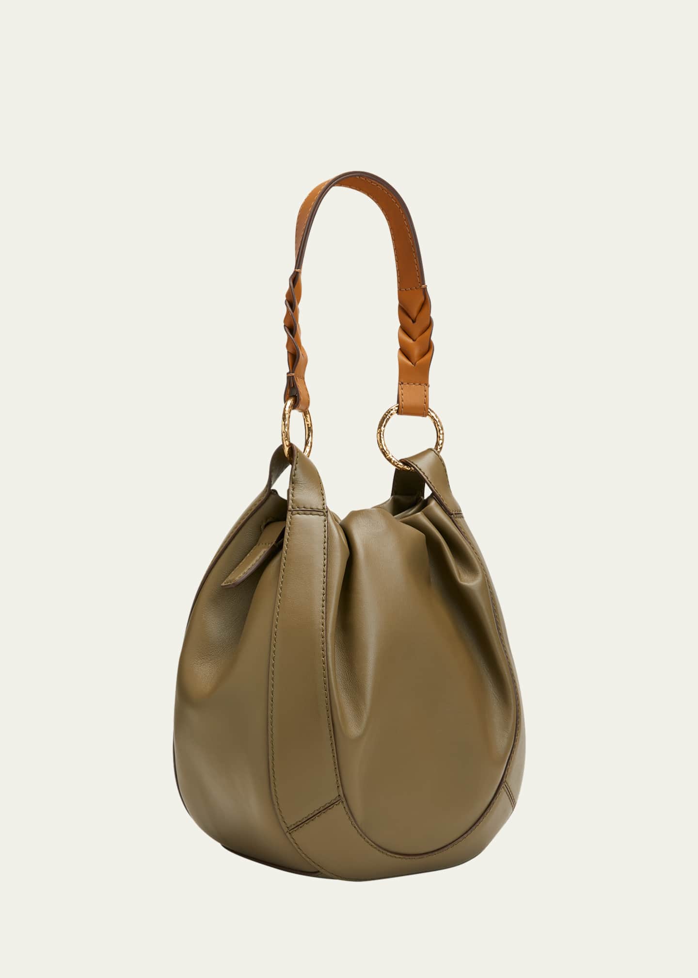 Ulla Johnson Hilma Drawstring Leather Bucket Bag