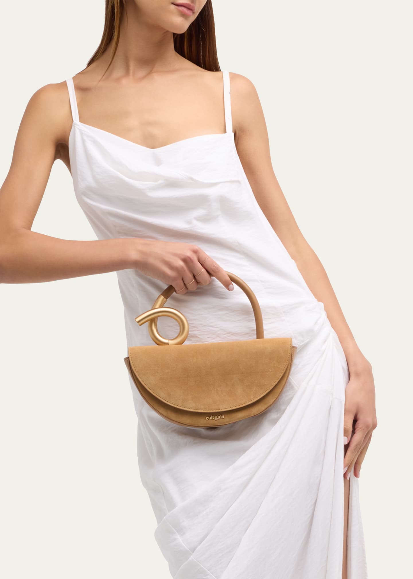 Cult Gaia Azariah Coil Leather Top-Handle Bag - Bergdorf Goodman