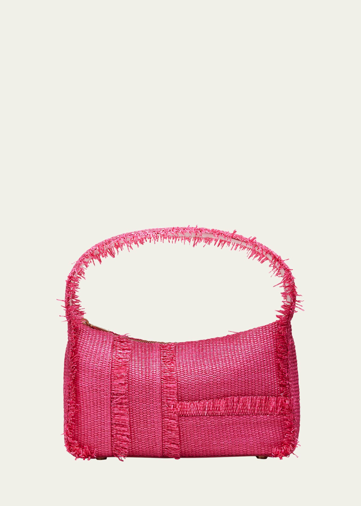 Cult Gaia Malfi Mini Fringe Straw Shoulder Bag - Bergdorf Goodman