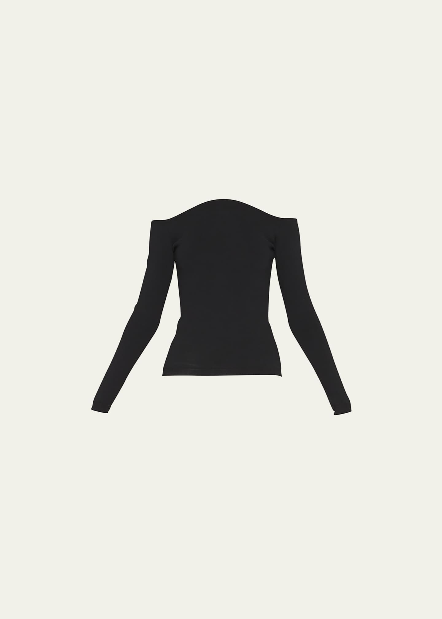 Valentino garavani arched off the shoulder sweater bergdorf goodman