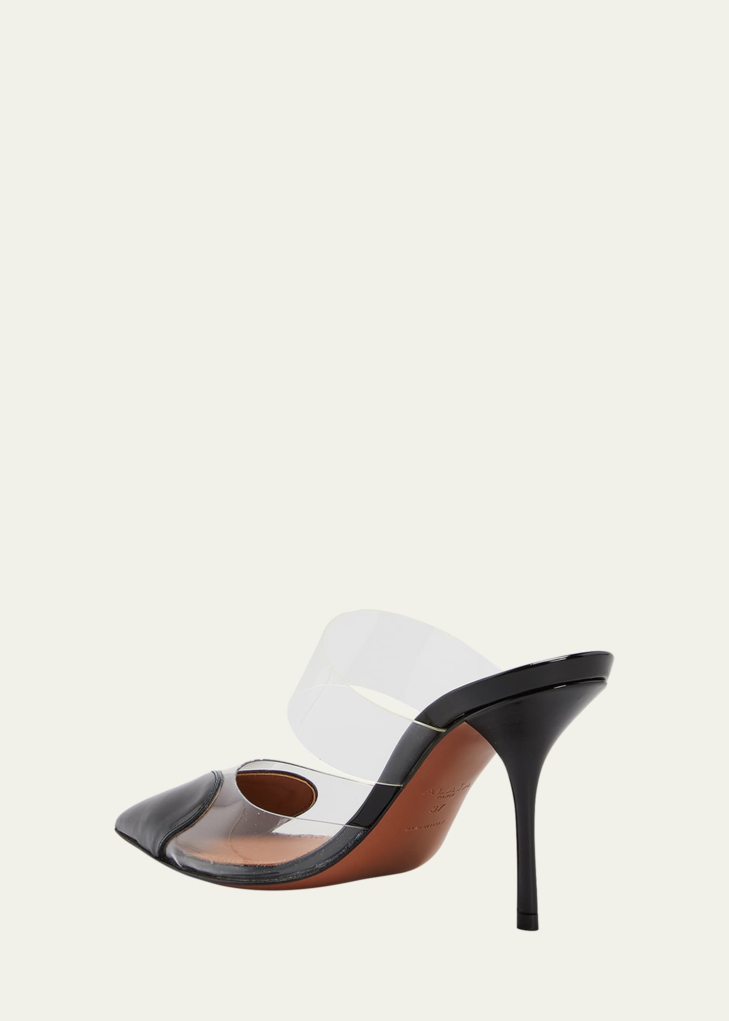 Transparent mules sale