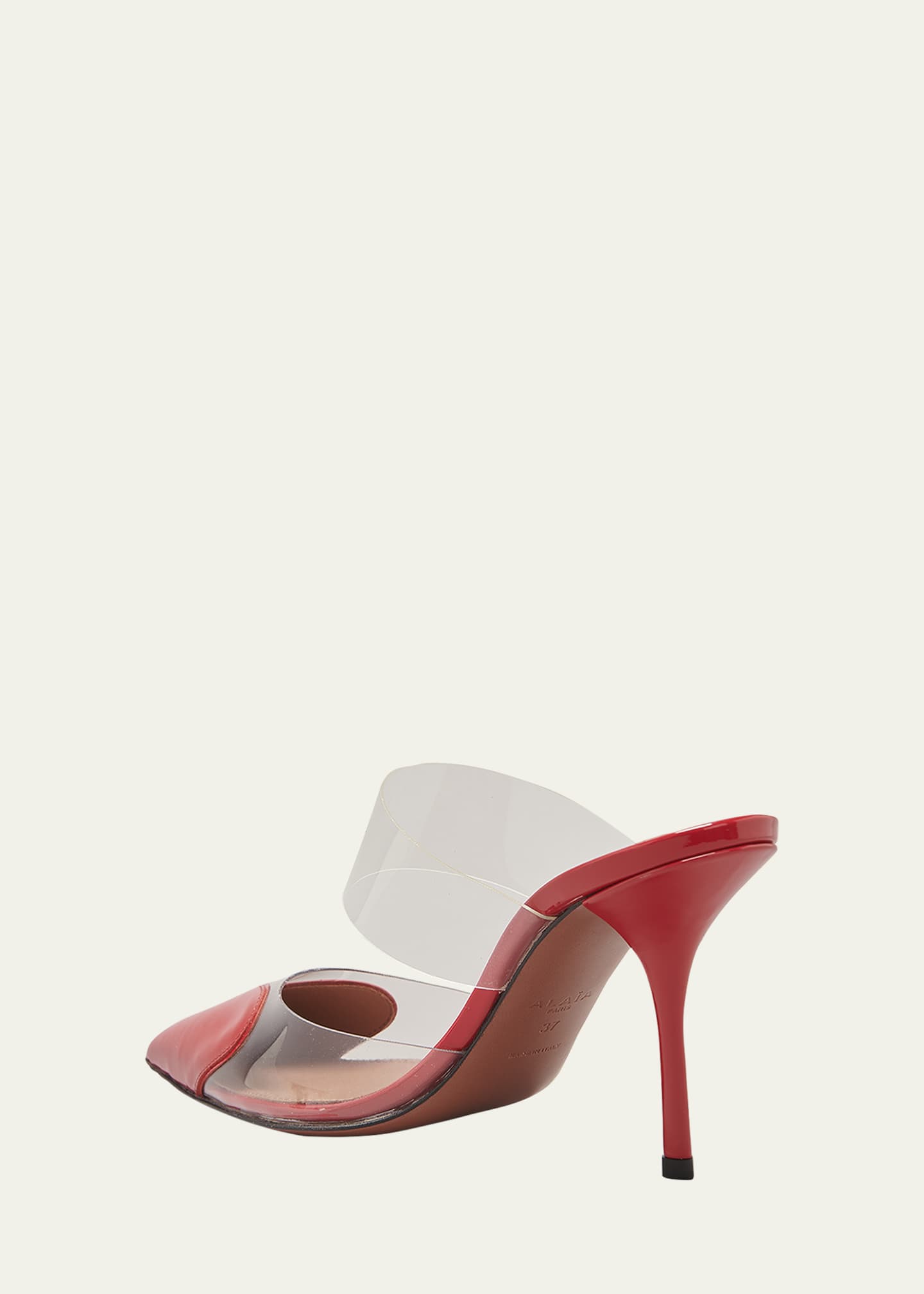 ALAIA Coeur Clear Cap-Toe Mule Pumps Image 4 of 5