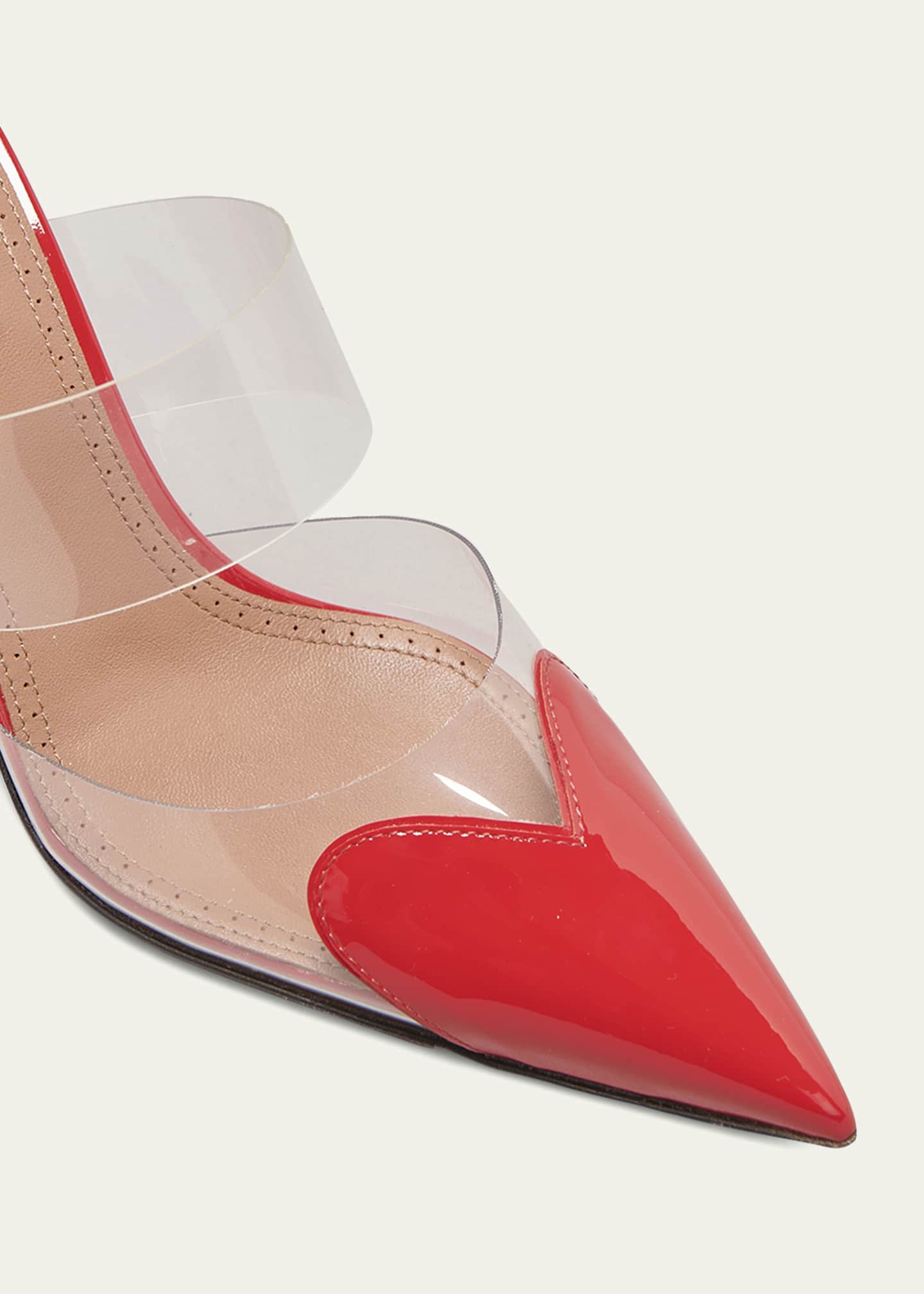 ALAIA Coeur Clear Cap-Toe Mule Pumps - Bergdorf Goodman