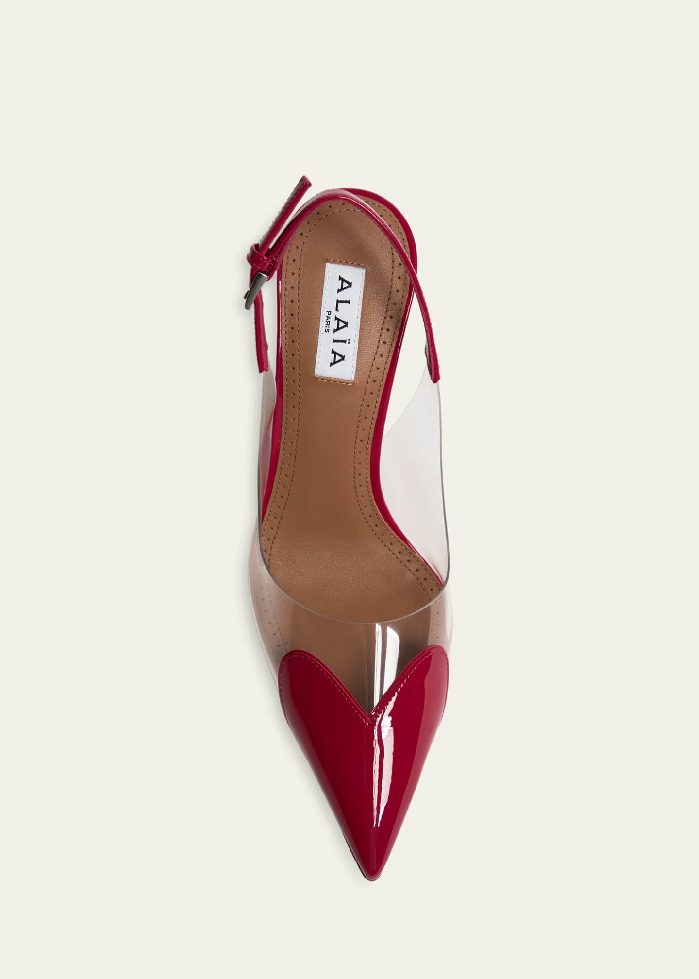 ALAIA Coeur Clear Cap-Toe Mule Pumps - Bergdorf Goodman