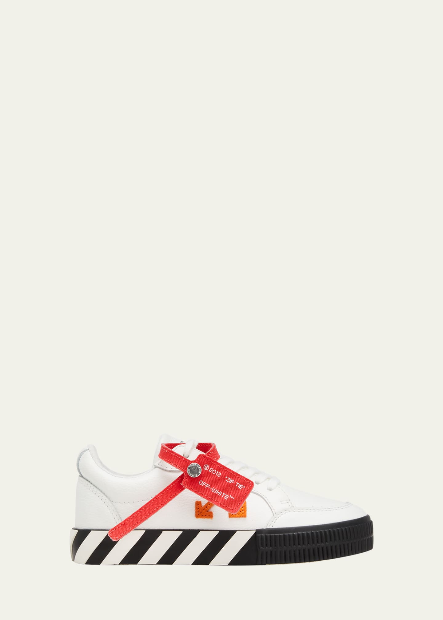 Off-White Kid's Arrow Leather Low-Top Sneakers, Size Toddlers/Kids ...