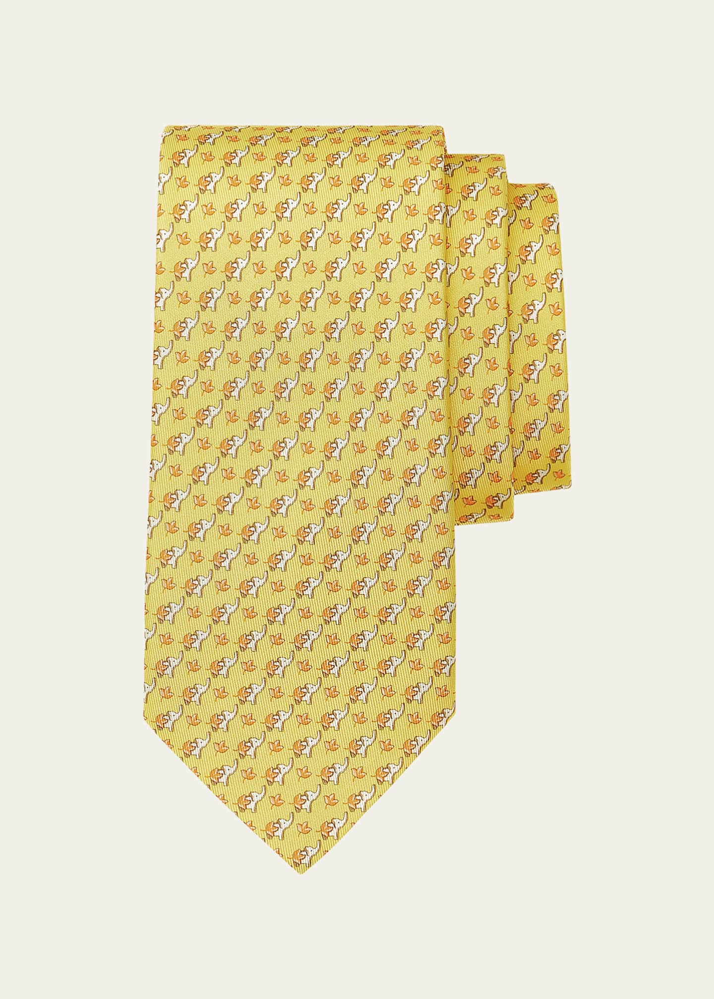 Salvatore Ferragamo Men's Orlando Elephants Silk Tie Bergdorf Goodman