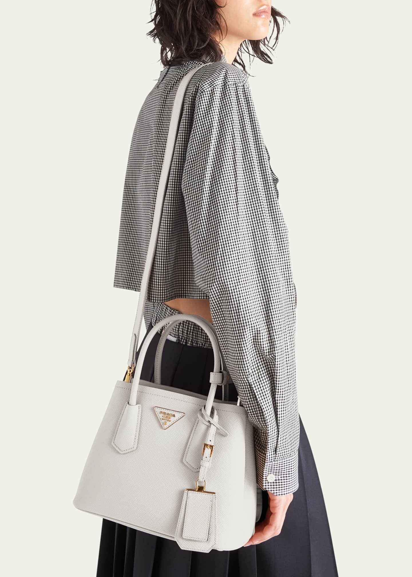Prada Small Saffiano Leather Top-Handle Bag Image 2 of 5