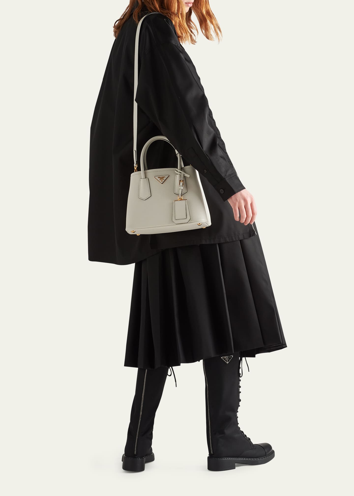 Prada Small Saffiano Leather Top-Handle Bag Image 5 of 5