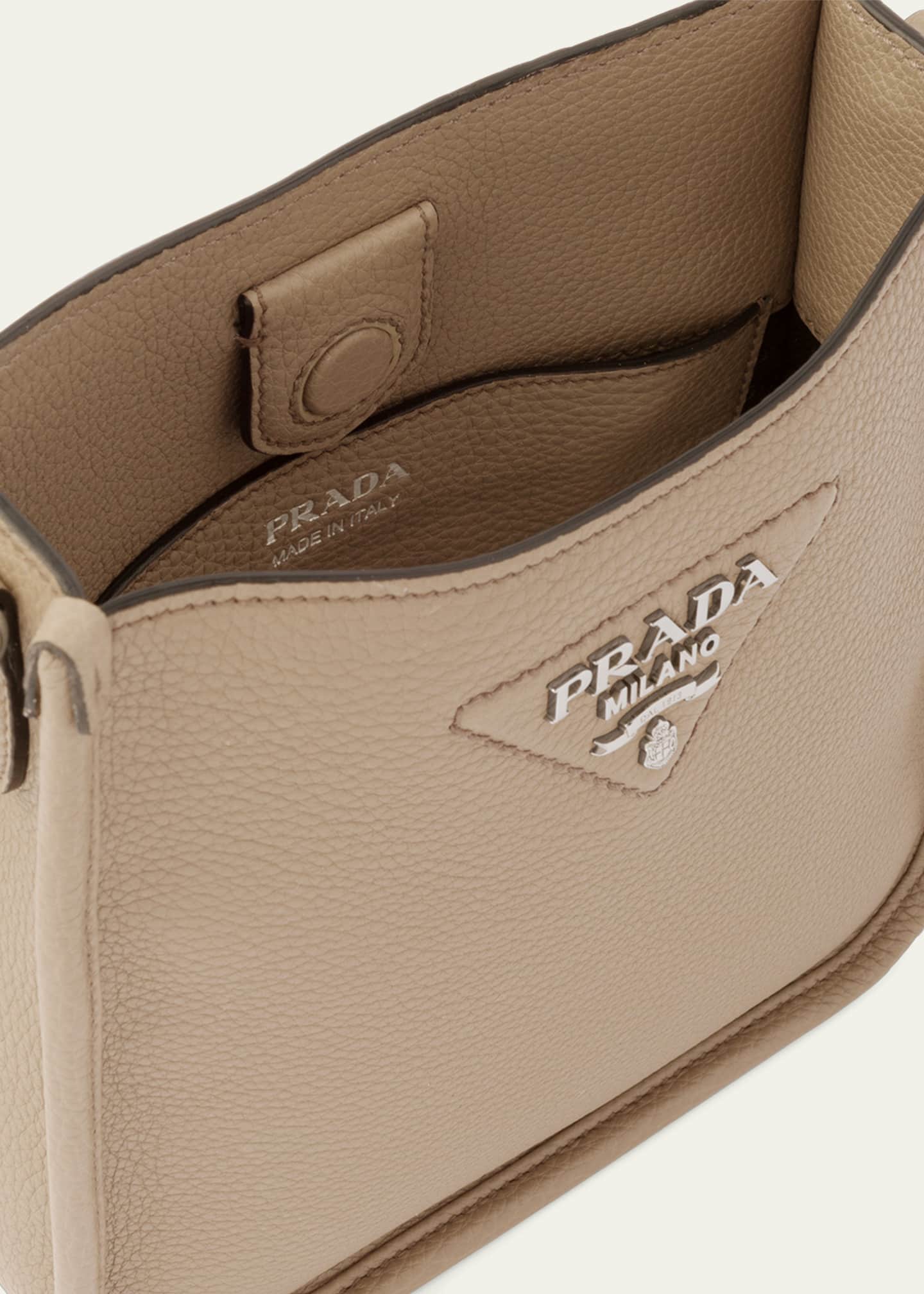 Prada Logo Leather Shoulder Bag Bergdorf Goodman