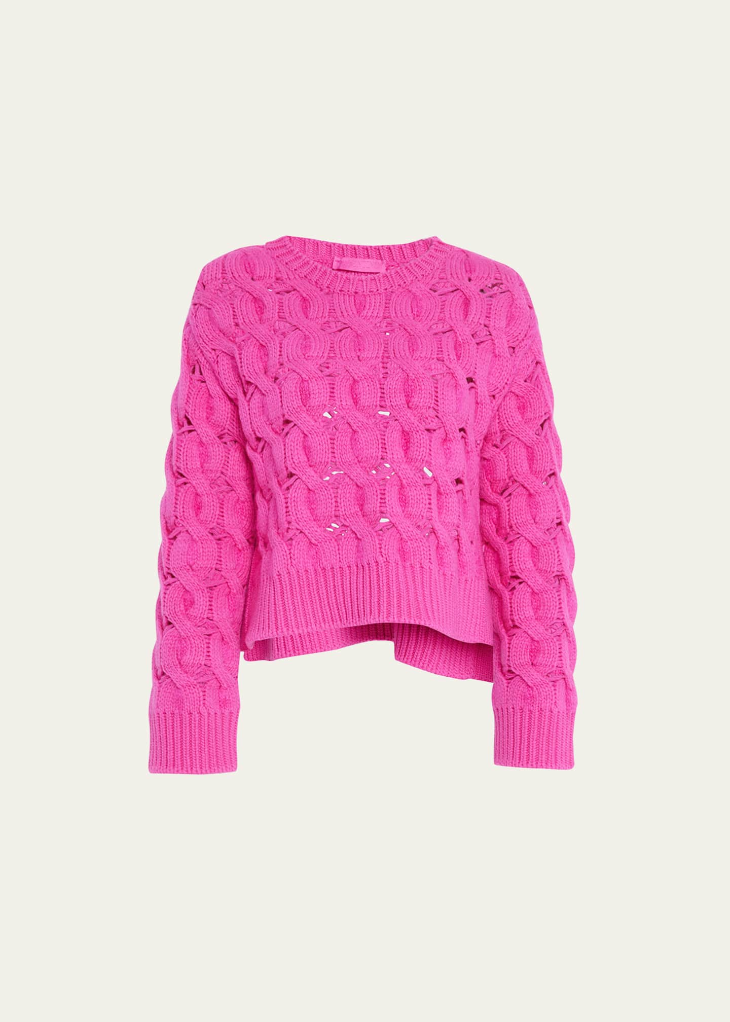 Valentino Garavani Open Knit Crochet Sweater Bergdorf Goodman