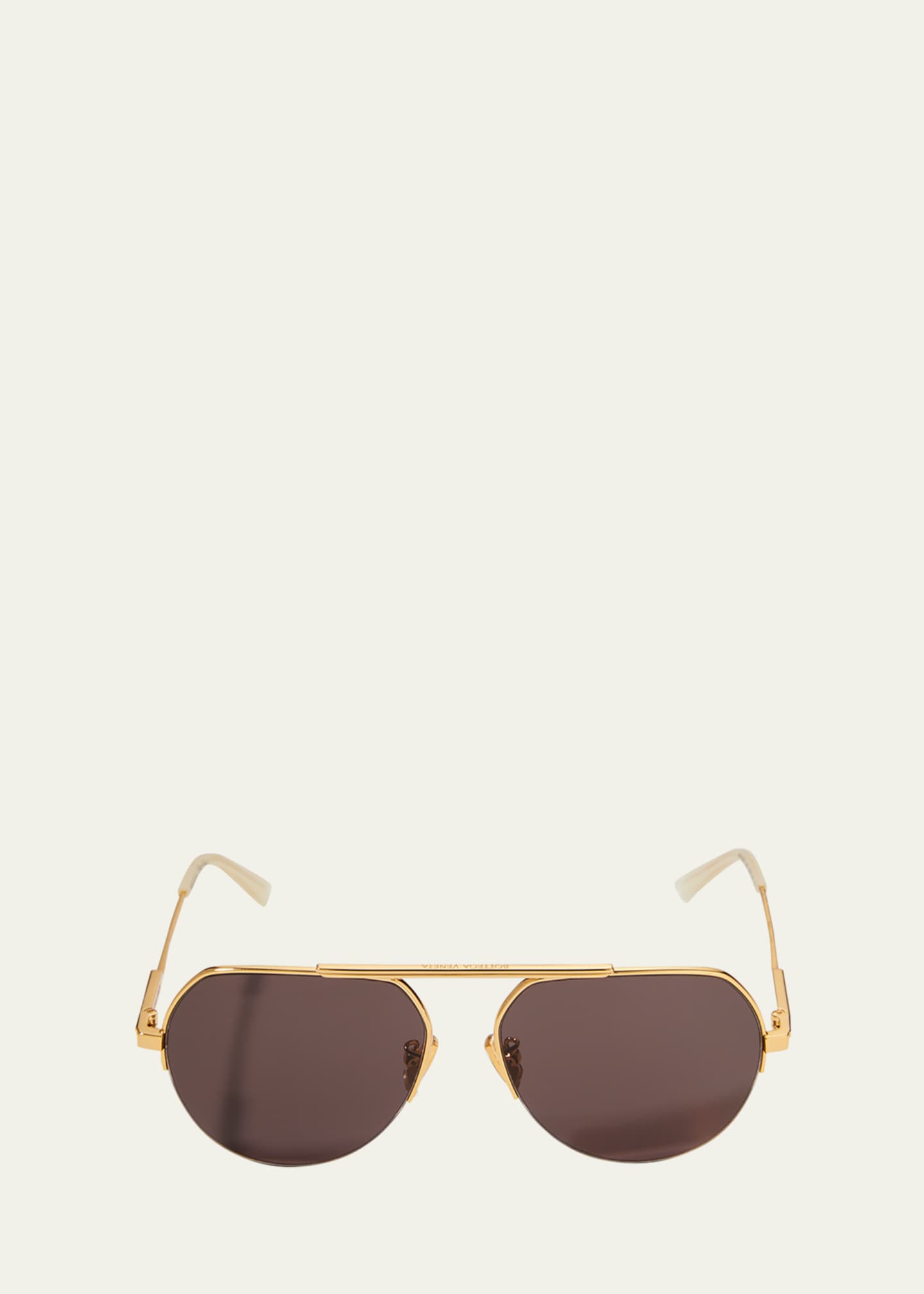 Bottega Veneta Metal Aviator Sunglasses