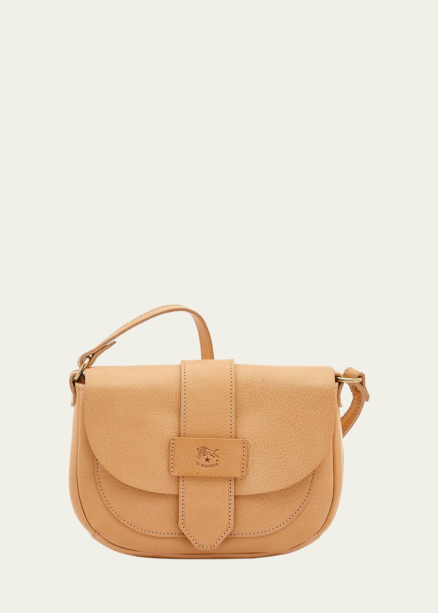 Il Bisonte Alloro Saddle Vachetta Leather Crossbody Bag