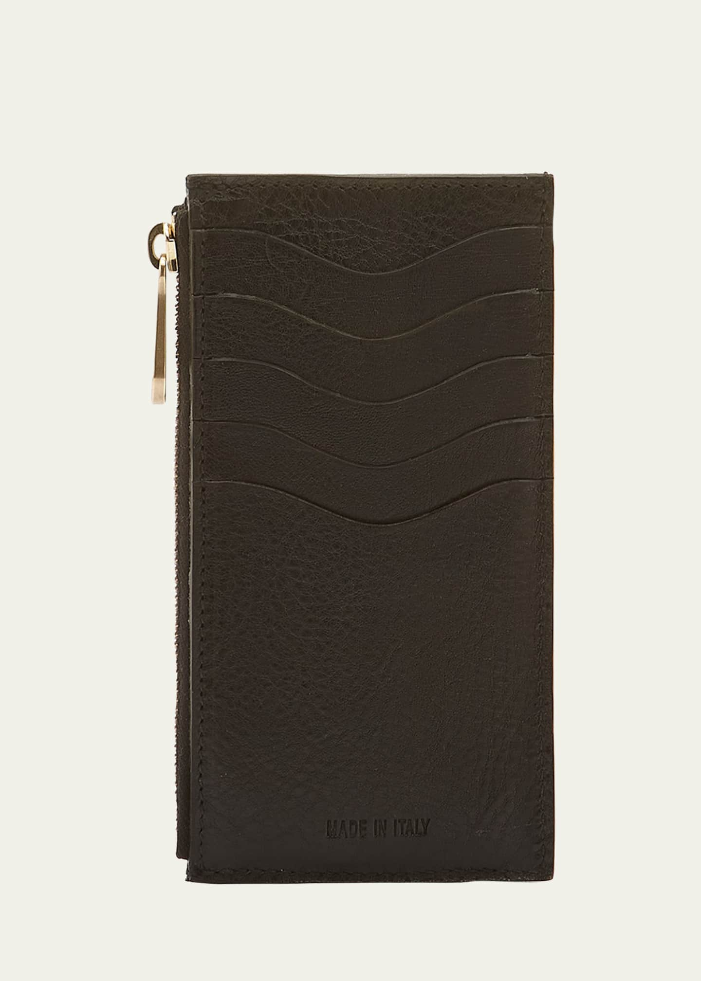 Il Bisonte Acero Zip Leather Card Holder