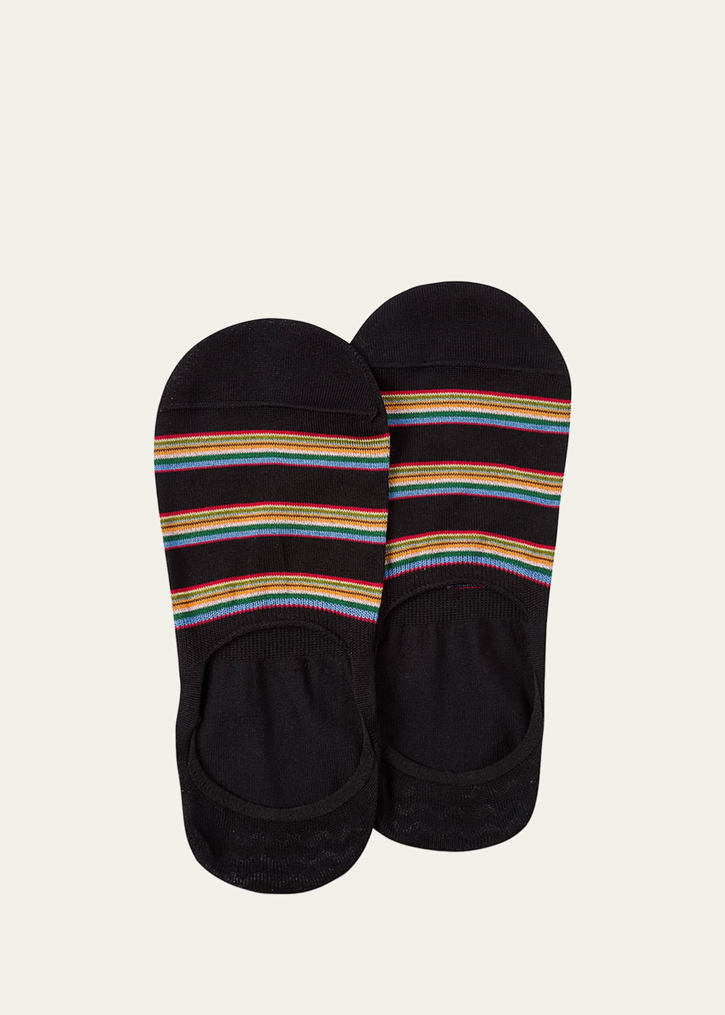 Paul Smith Men's Multiblock No-Show Socks w/ Heel Grips - Bergdorf Goodman